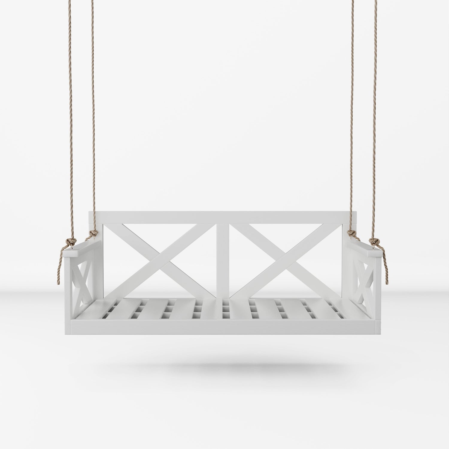 Amish Casual The Bradford Twin Swing Bed, Pure White