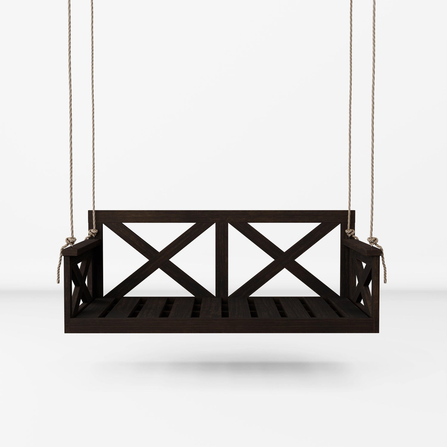 Amish Casual The Bradford Twin Swing Bed, Dark Walnut