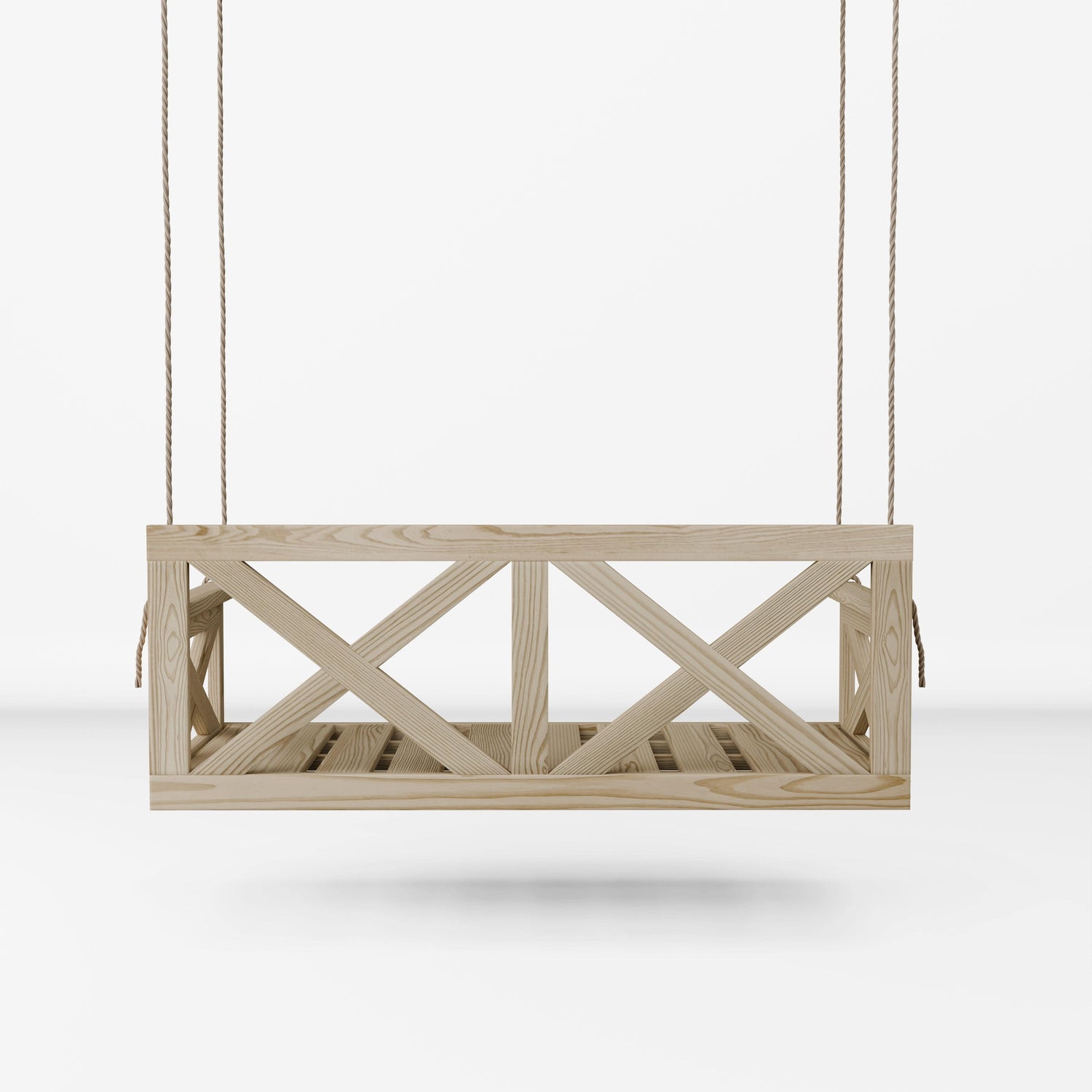 Amish Casual The Bradford Twin Swing Bed, Unfinished