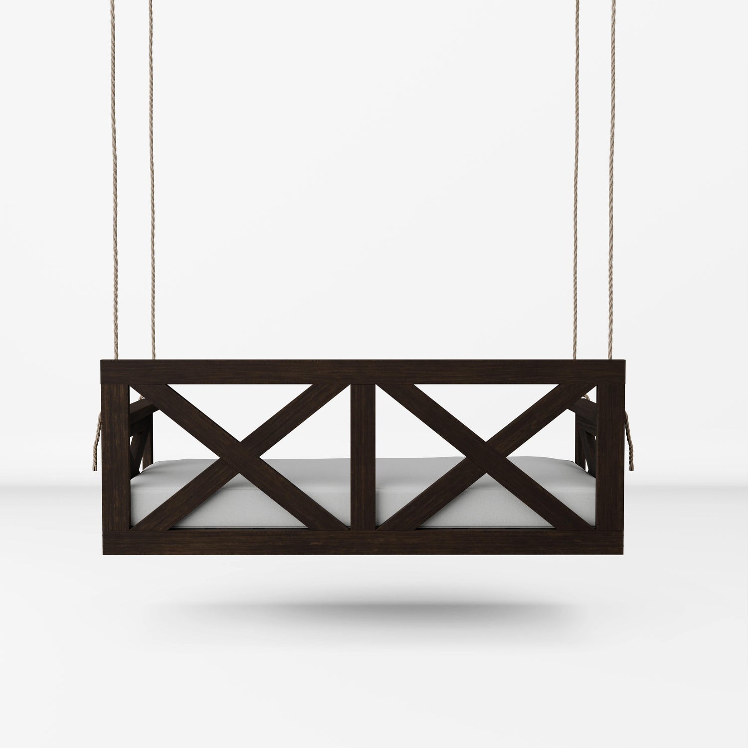 Amish Casual The Bradford Twin Swing Bed, Dark Walnut