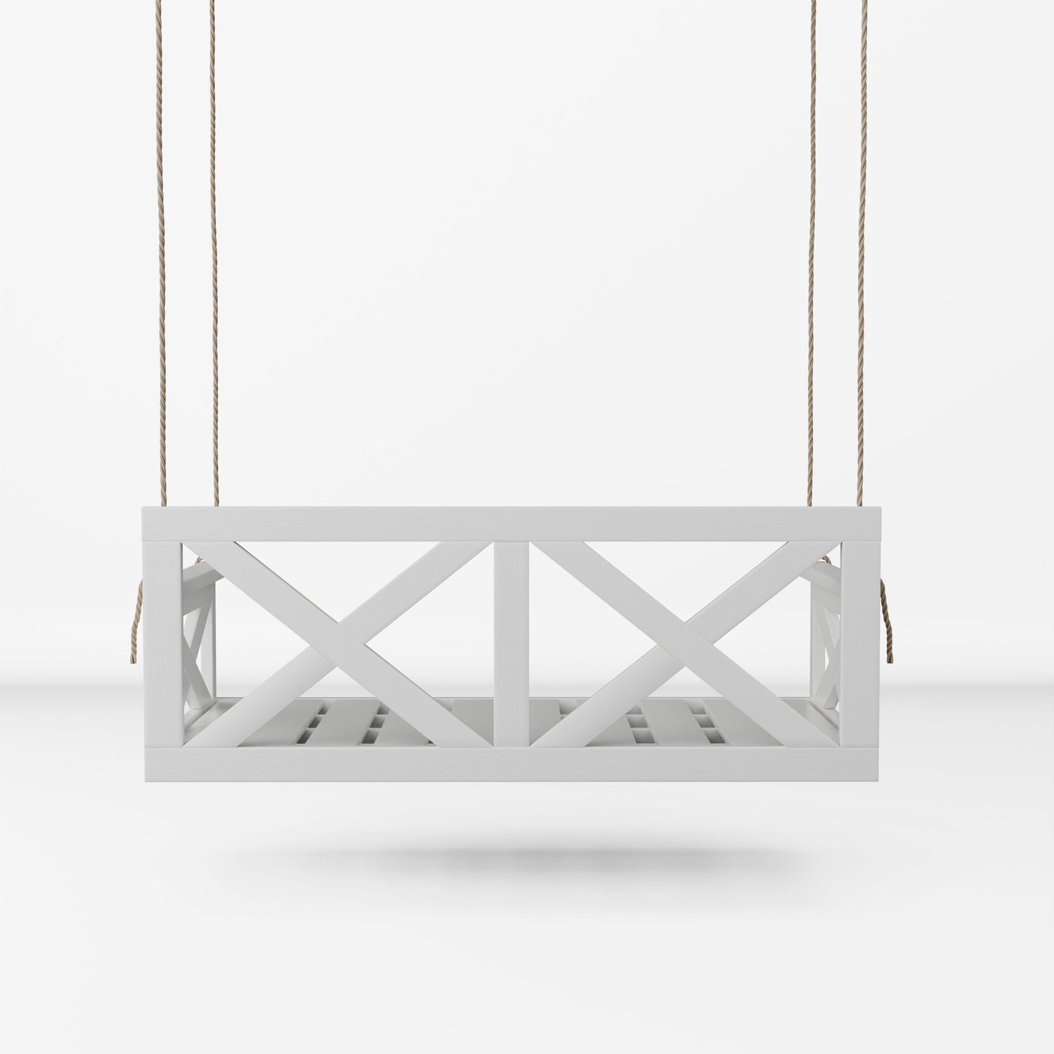 Amish Casual The Bradford Twin Swing Bed, Pure White