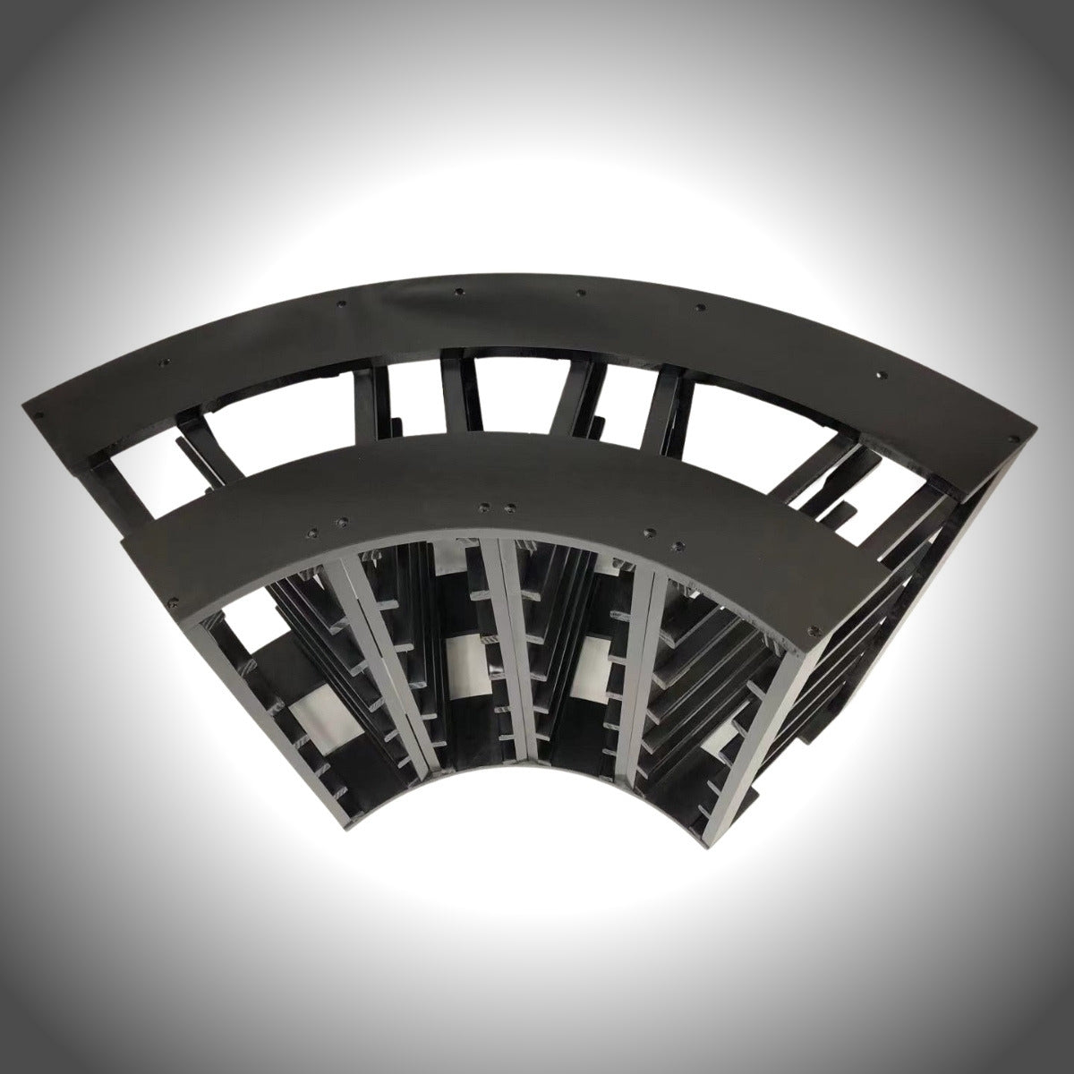 4-Column 24-Bottle Curved Corner Wine Cube - 18mm Thick