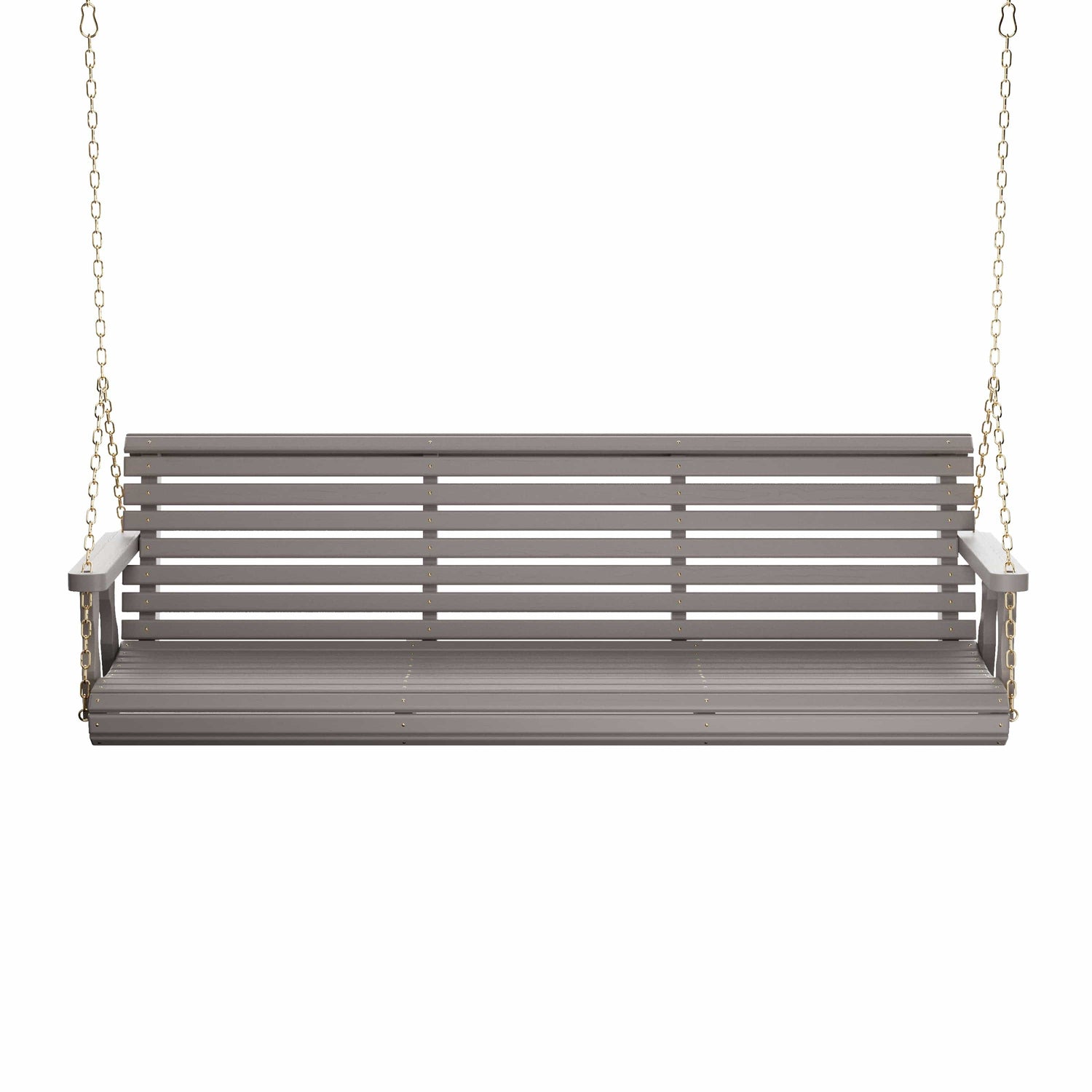 Amish Casual 6 Foot Roll Back Porch Swing in Grey Stain