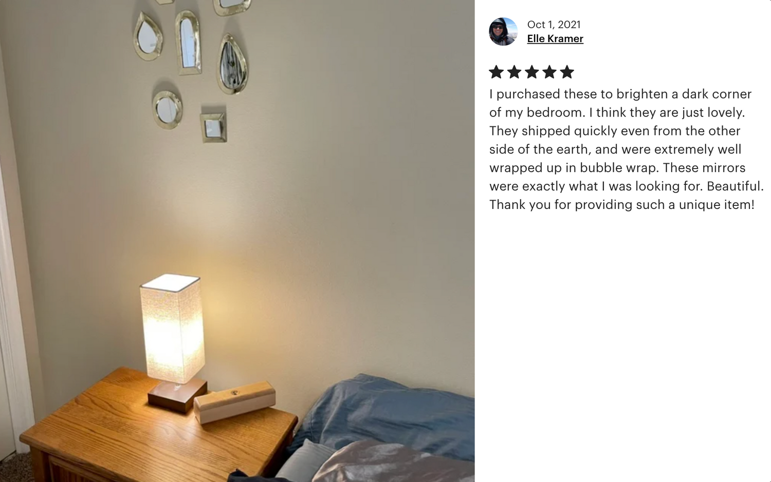 Gold Small Unlacquered Brass Mirror - Wall Decorative Mirrors