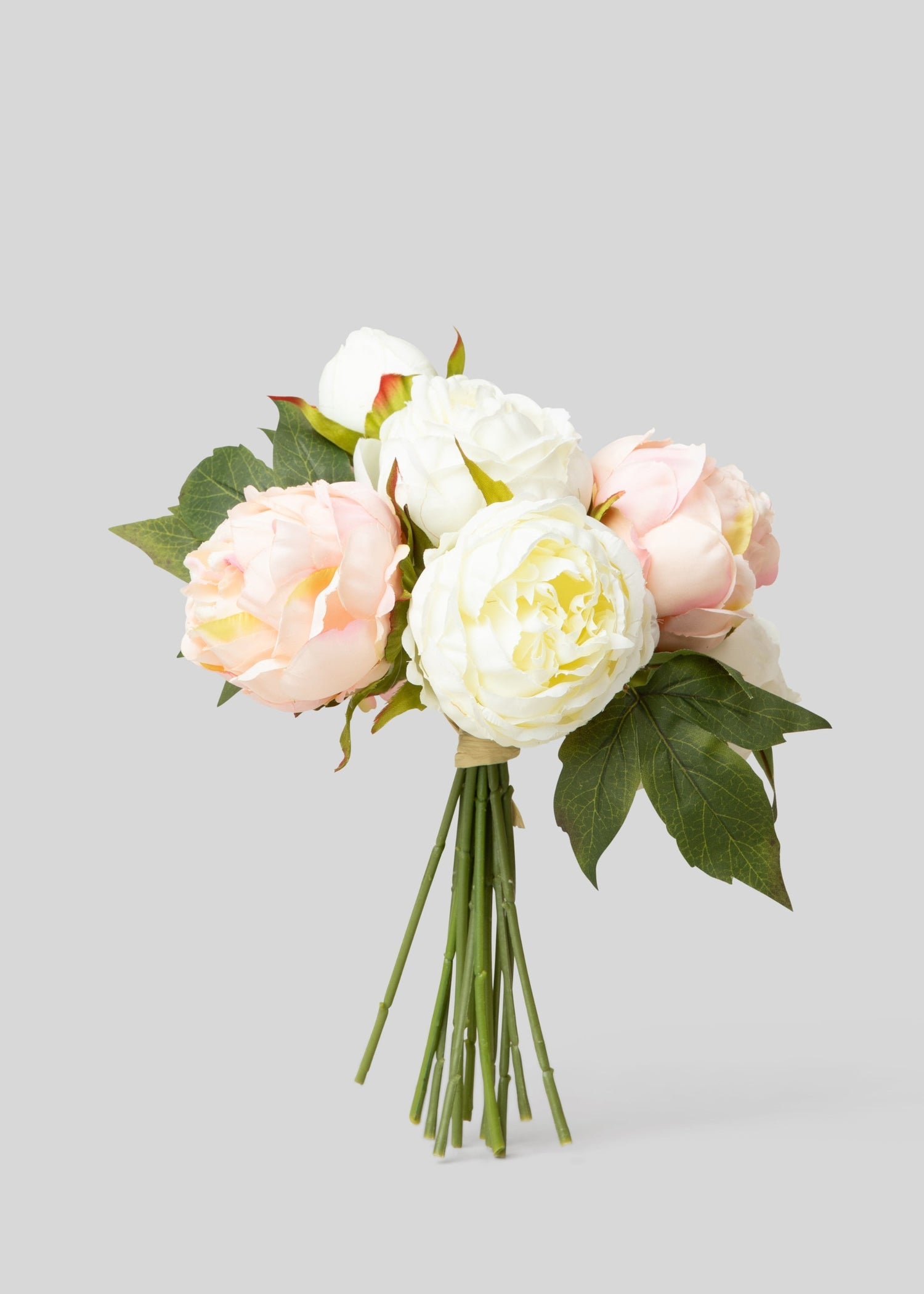 Blush Pink Artificial Peony Flower Bundle - 13