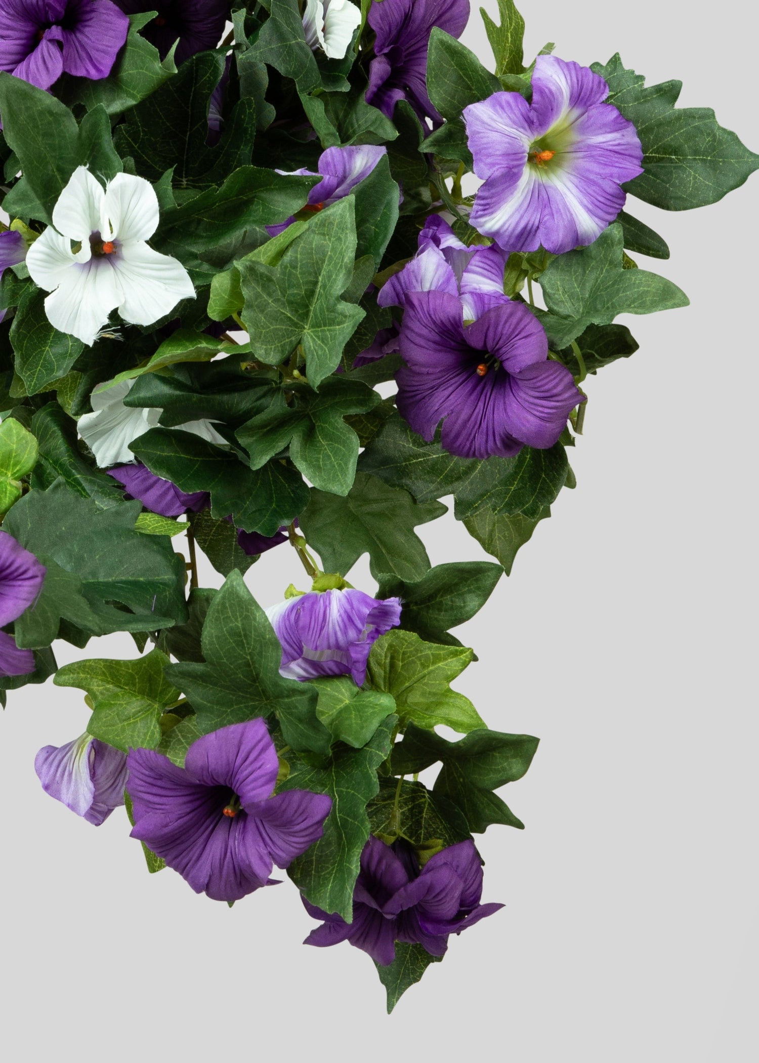 Fake Petunia UV Treated Indoor/Outdoor Hanging Flower Bush - 26