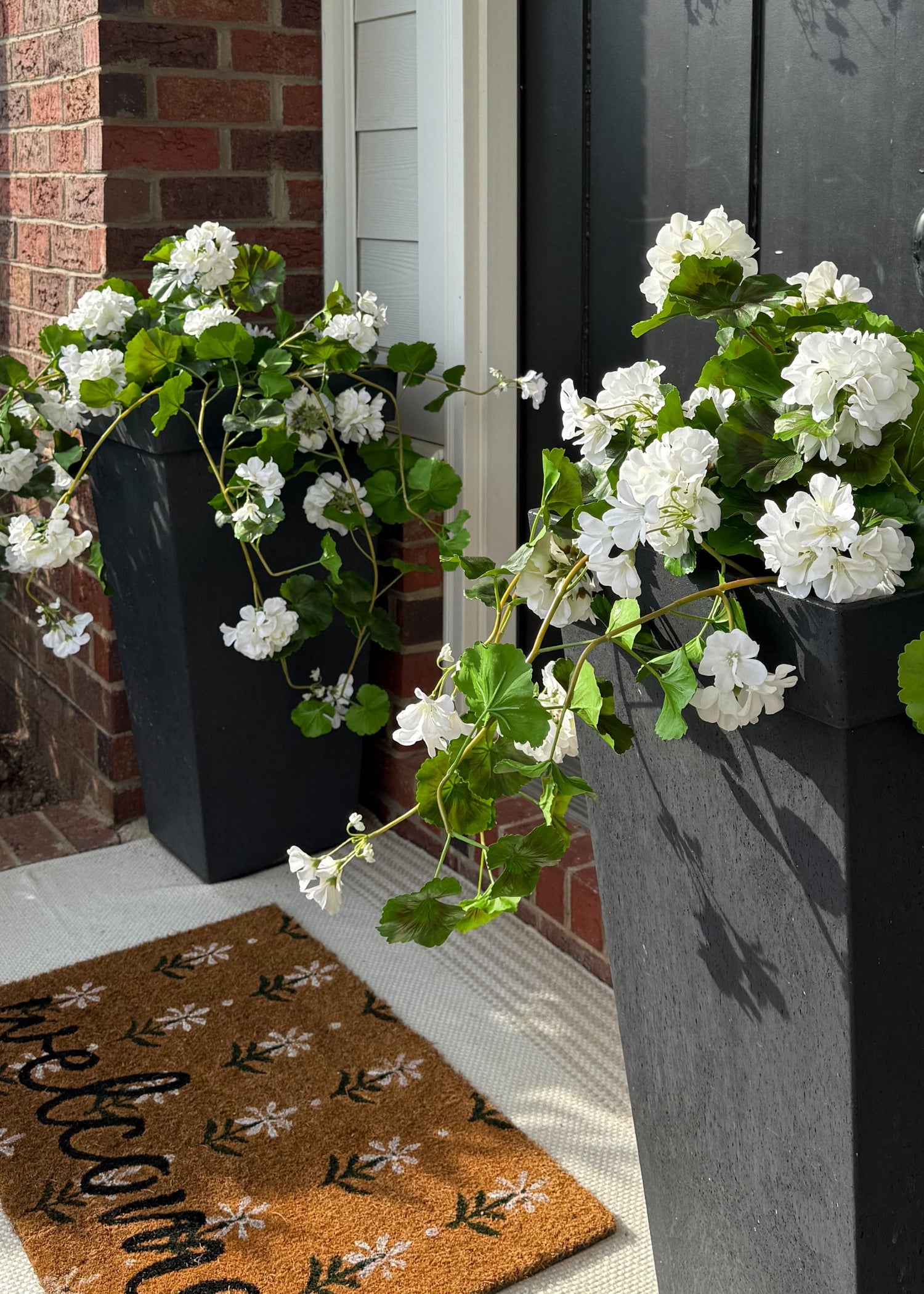 UV Treated Indoor/Outdoor Natural Touch Geranium Hanging Bush - 36