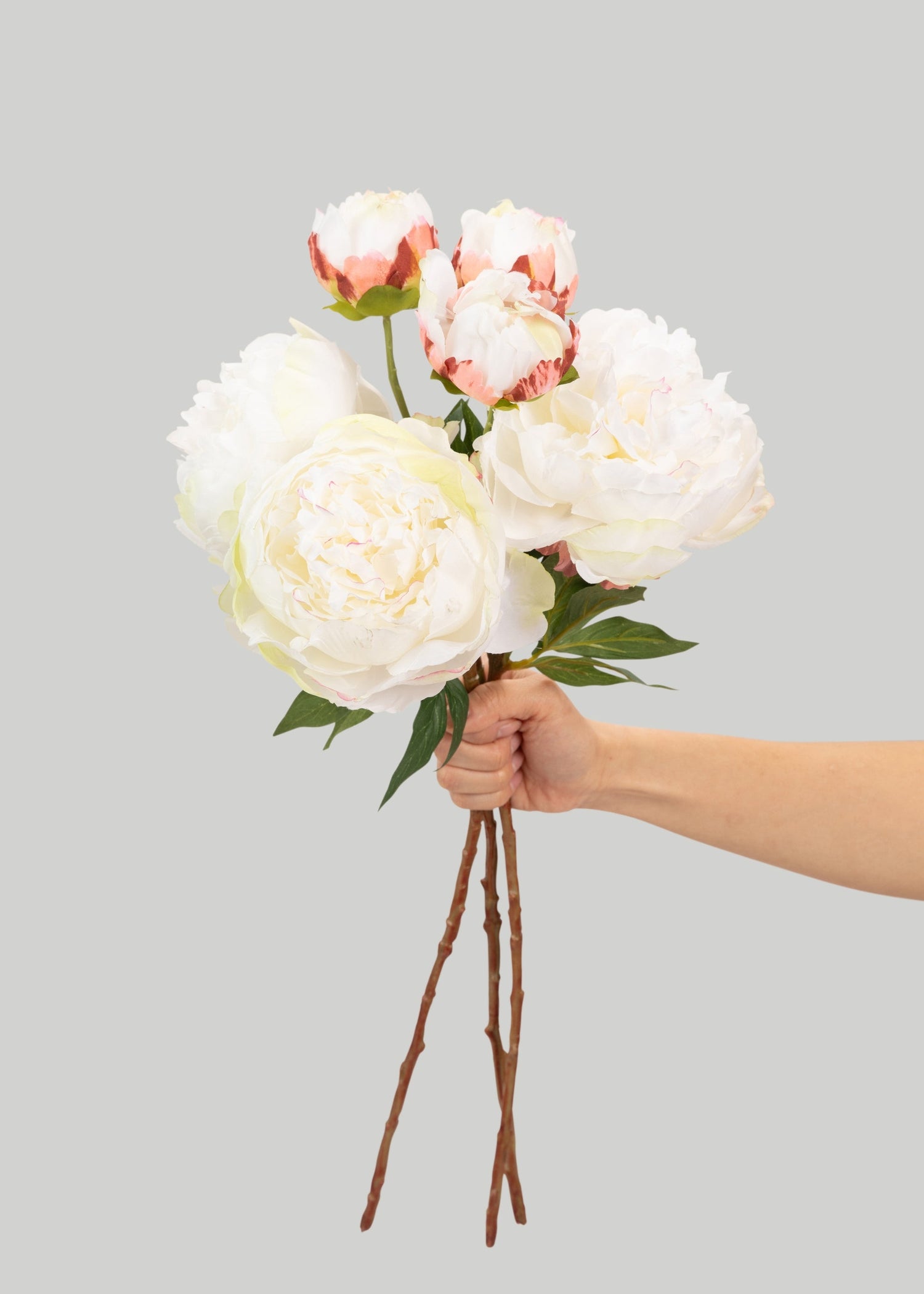 Cream Peony Faux Flower Bundle of Peonies - 21