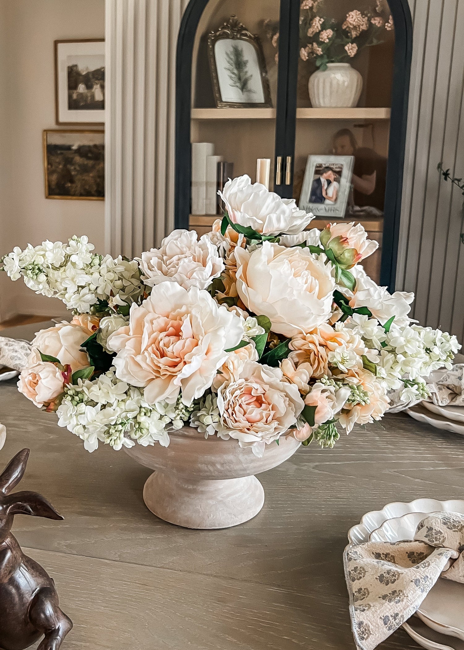 Real Touch Peony Flowers in Soft Pink - 26