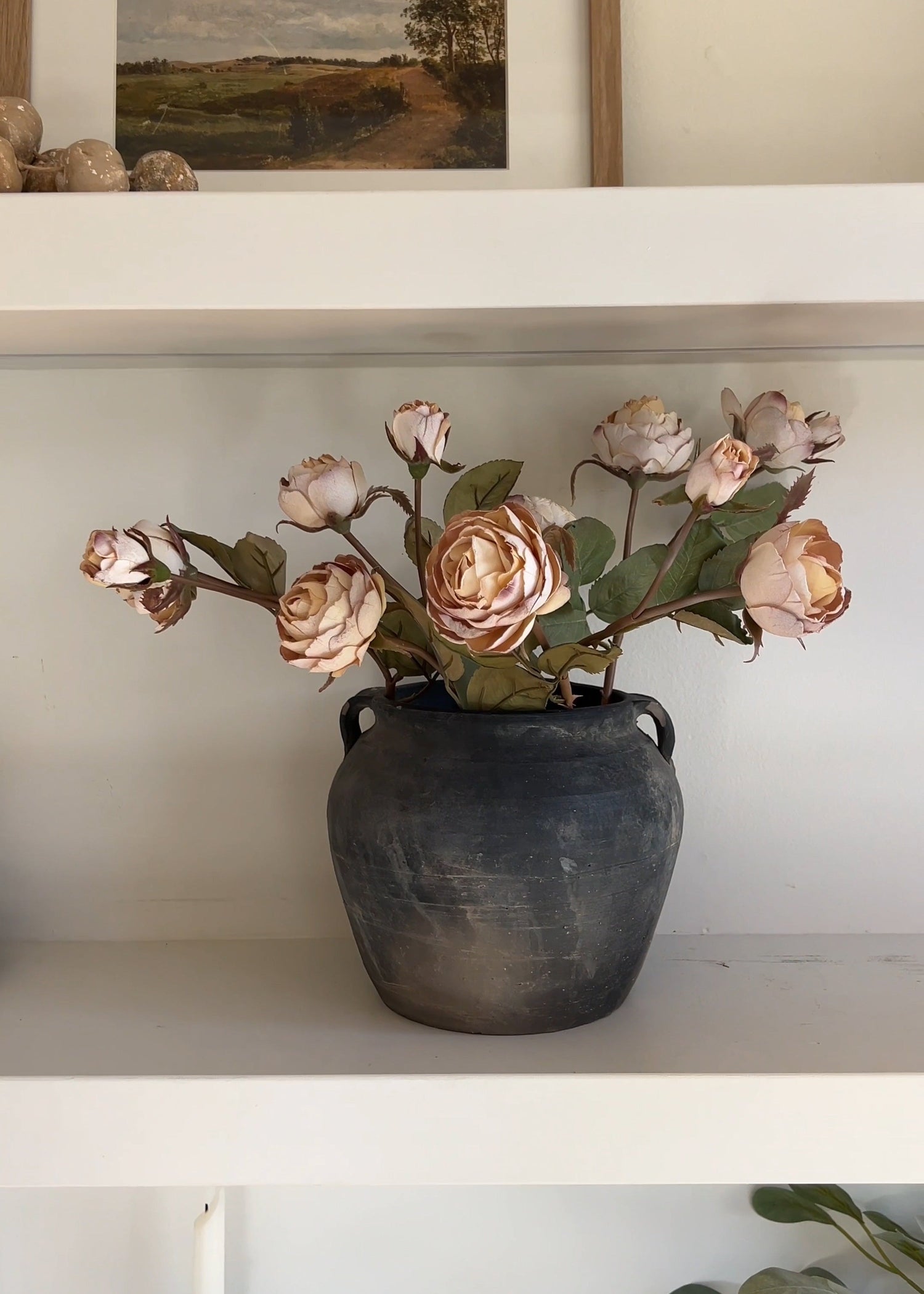 Dried Look Fake Roses in Beige - 21