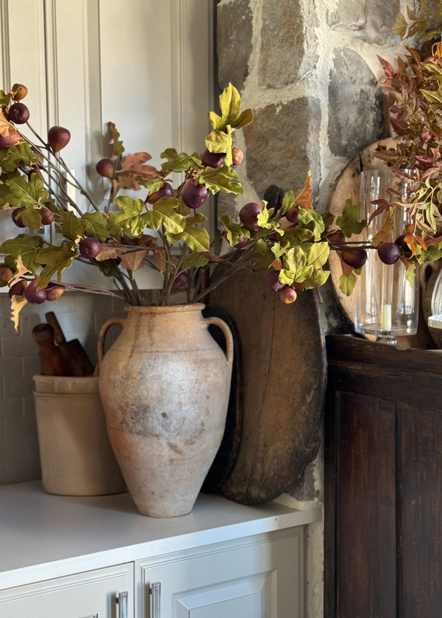 Premium Faux Fig Branch in Eggplant - 37