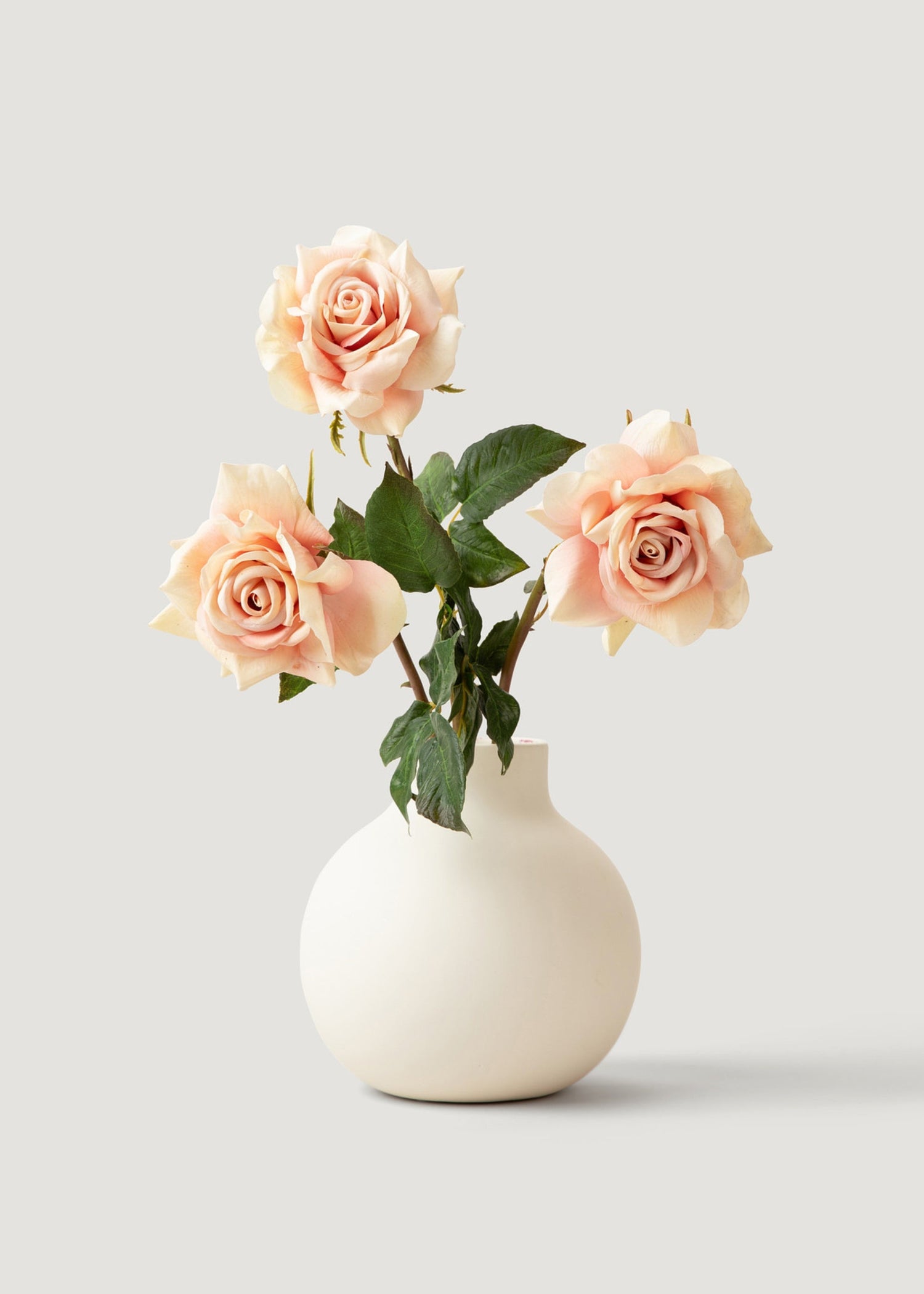 Real Touch Artificial Duchess Rose in Peach Dust- 20