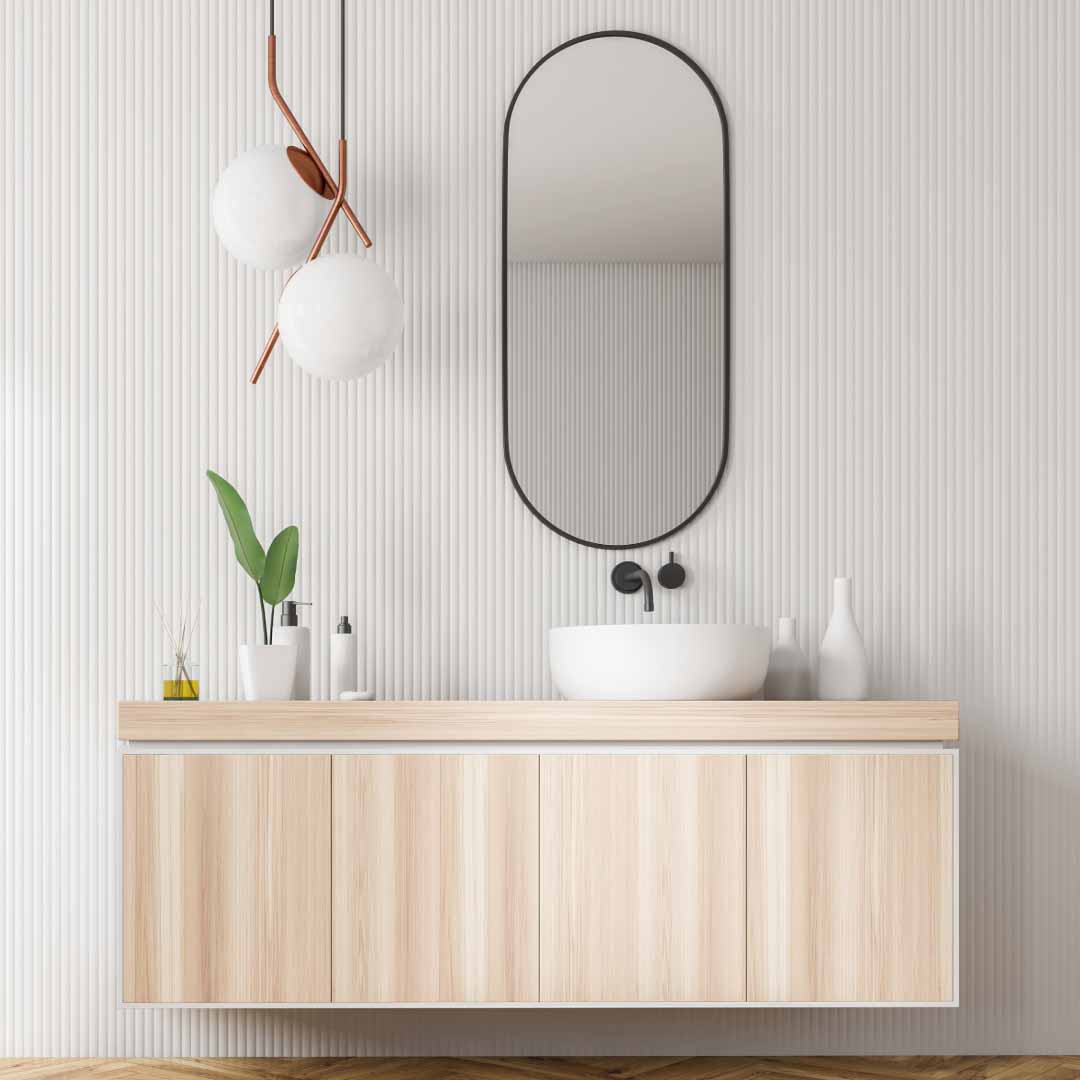 Antique Brass Capsule Mirror | Brass Wall Mirror