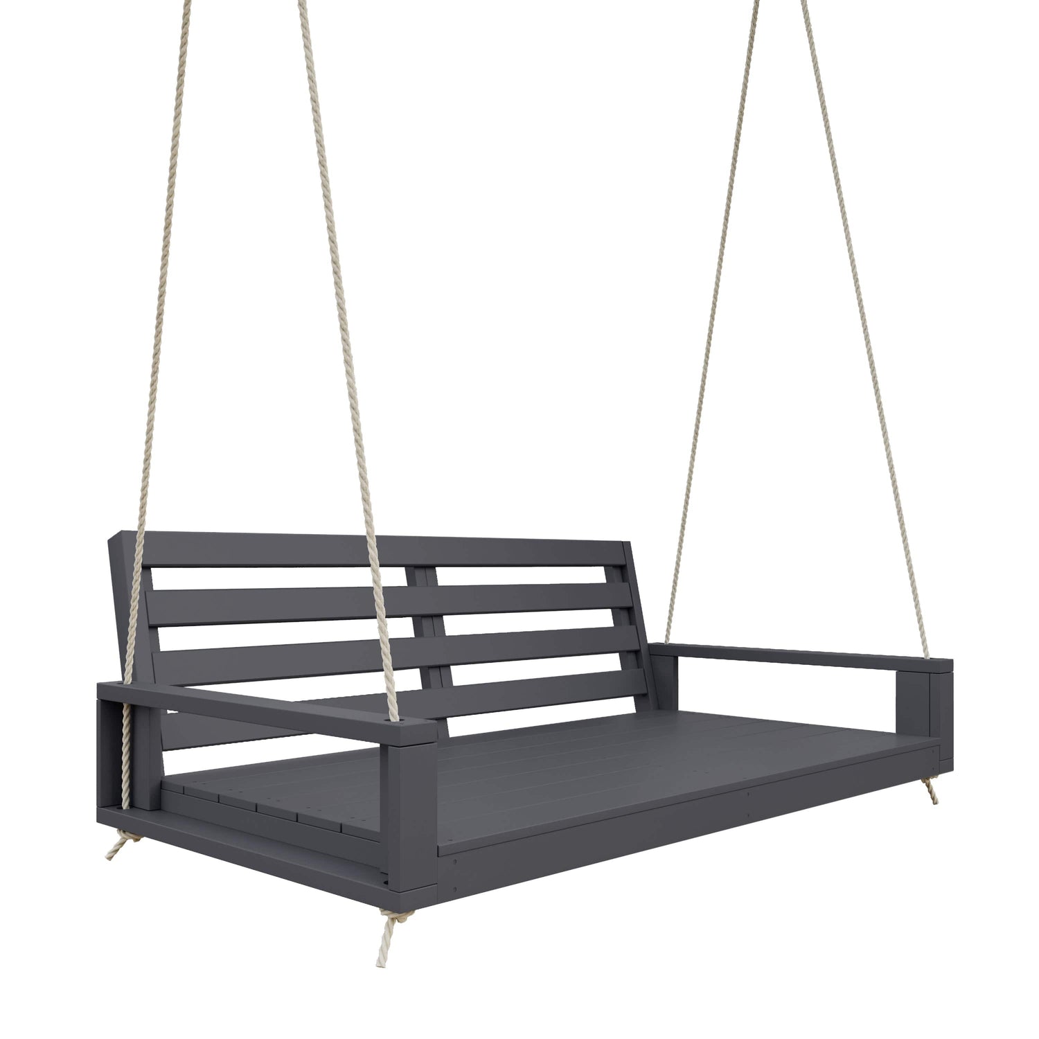 Amish Casual Waterford Hanging Bed Swing for Porch, 5 Ft Grey