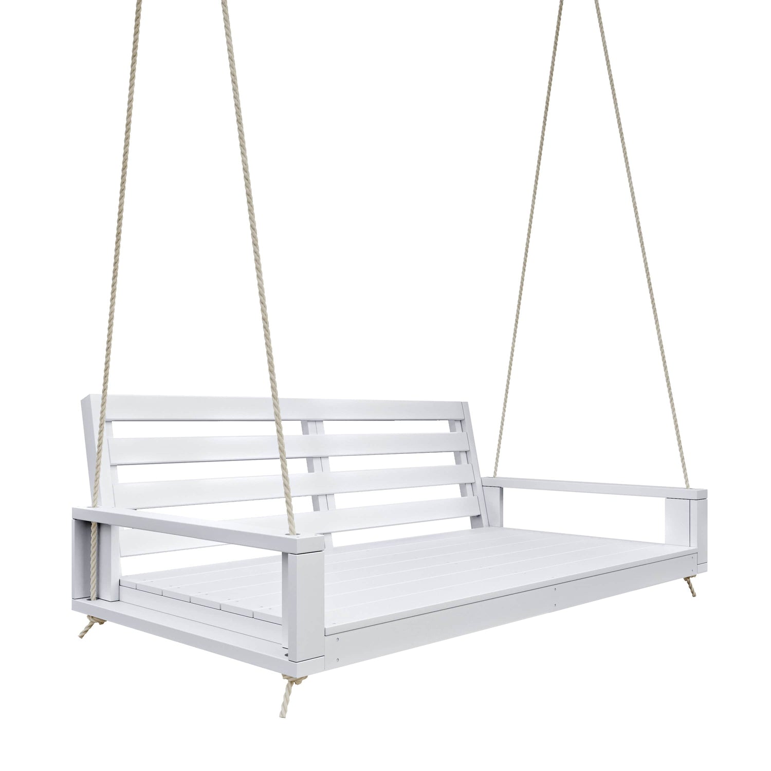 Amish Casual Waterford Hanging Bed Swing for Porch, Twin White