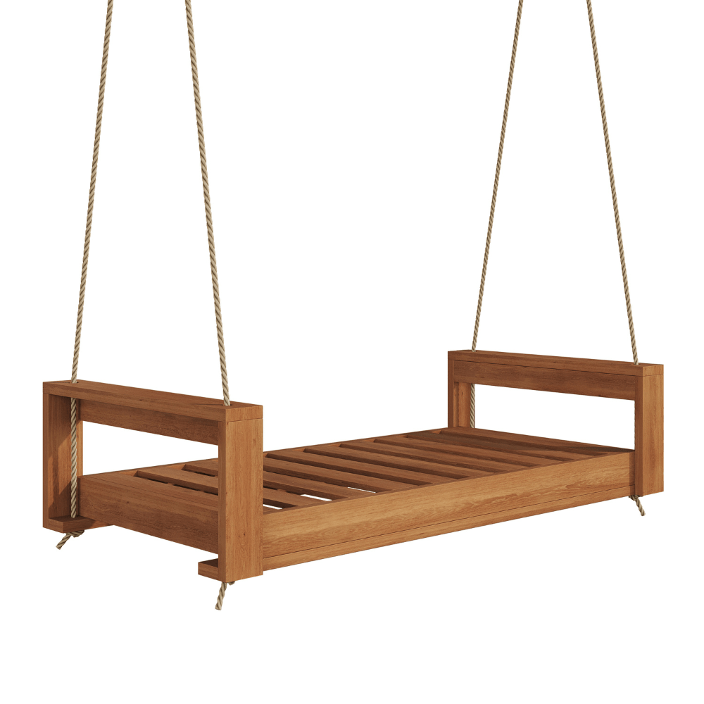 Amish Casual Lancaster Daybed Swing Bed, 4 Ft Cedar with Clearcoat