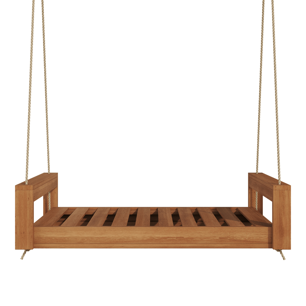 Amish Casual Lancaster Daybed Swing Bed, 5 Ft Cedar with Clearcoat