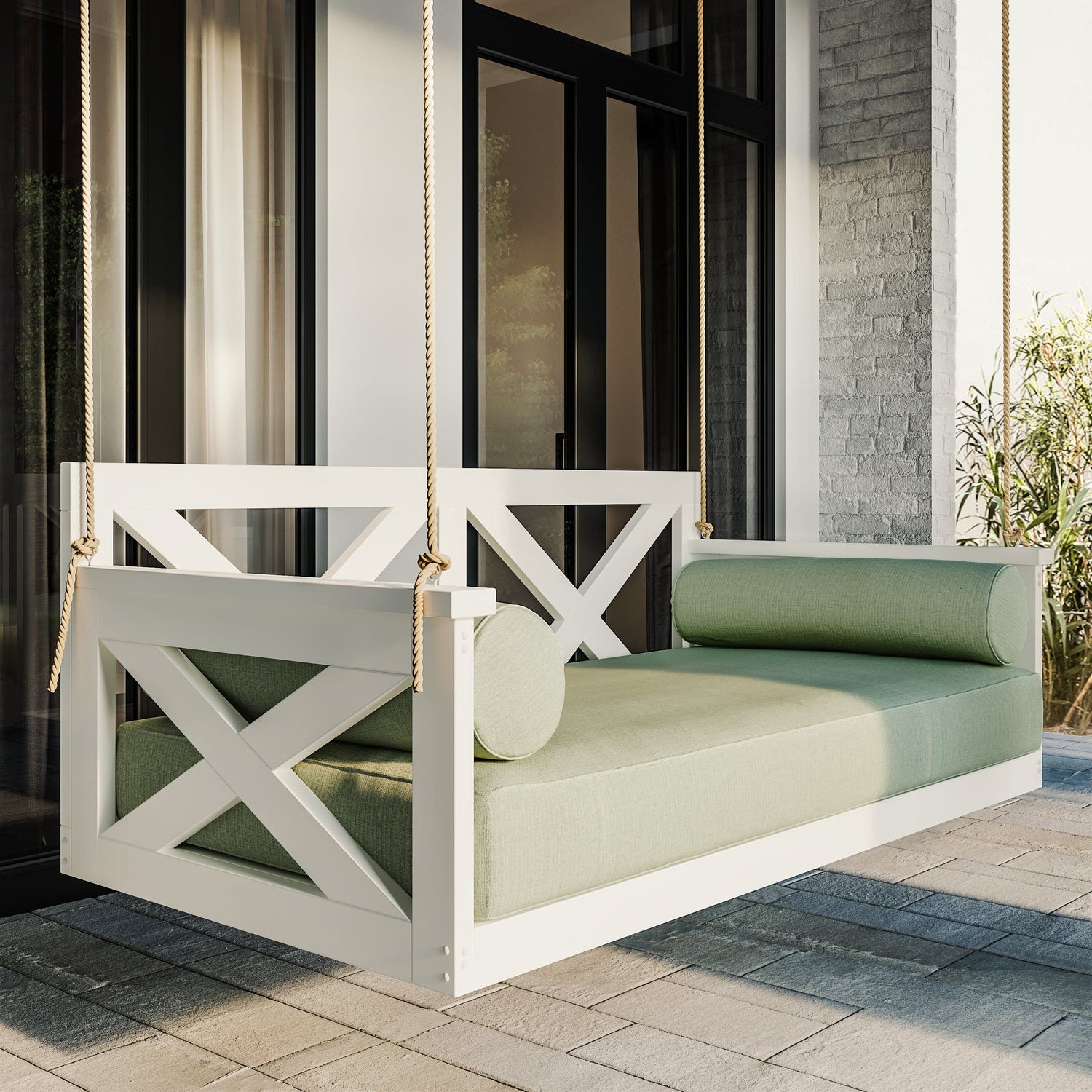 Amish Casual The Bradford Twin Swing Bed, Cedar