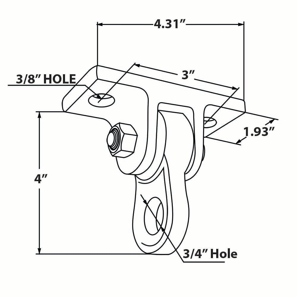 Barn-Shed-Play 2 Hole Heavy Duty Aluminum Swing Hangers