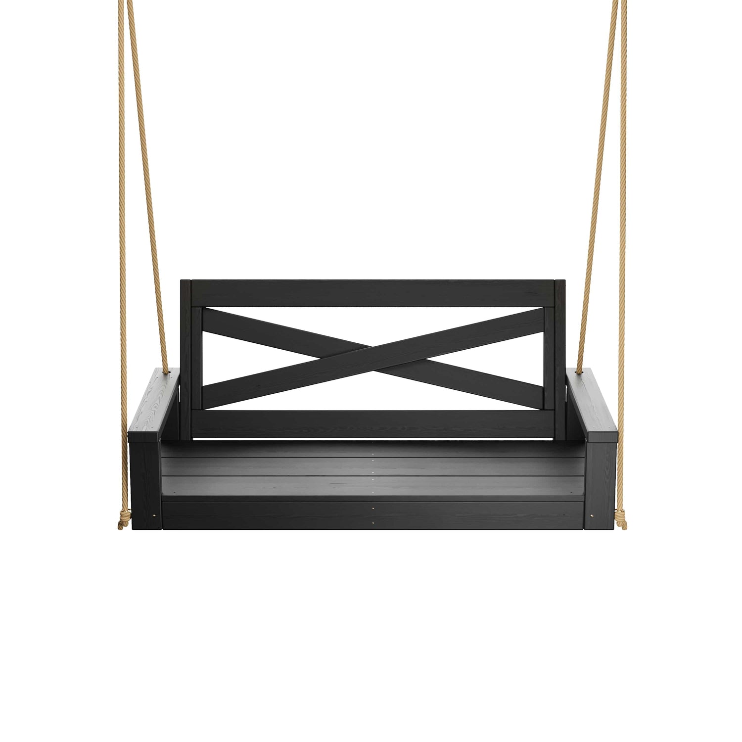 Porchgate Amish Heavy Duty 700 Lb 5-Foot Boardwalk Porch Swing - Tricorn Black