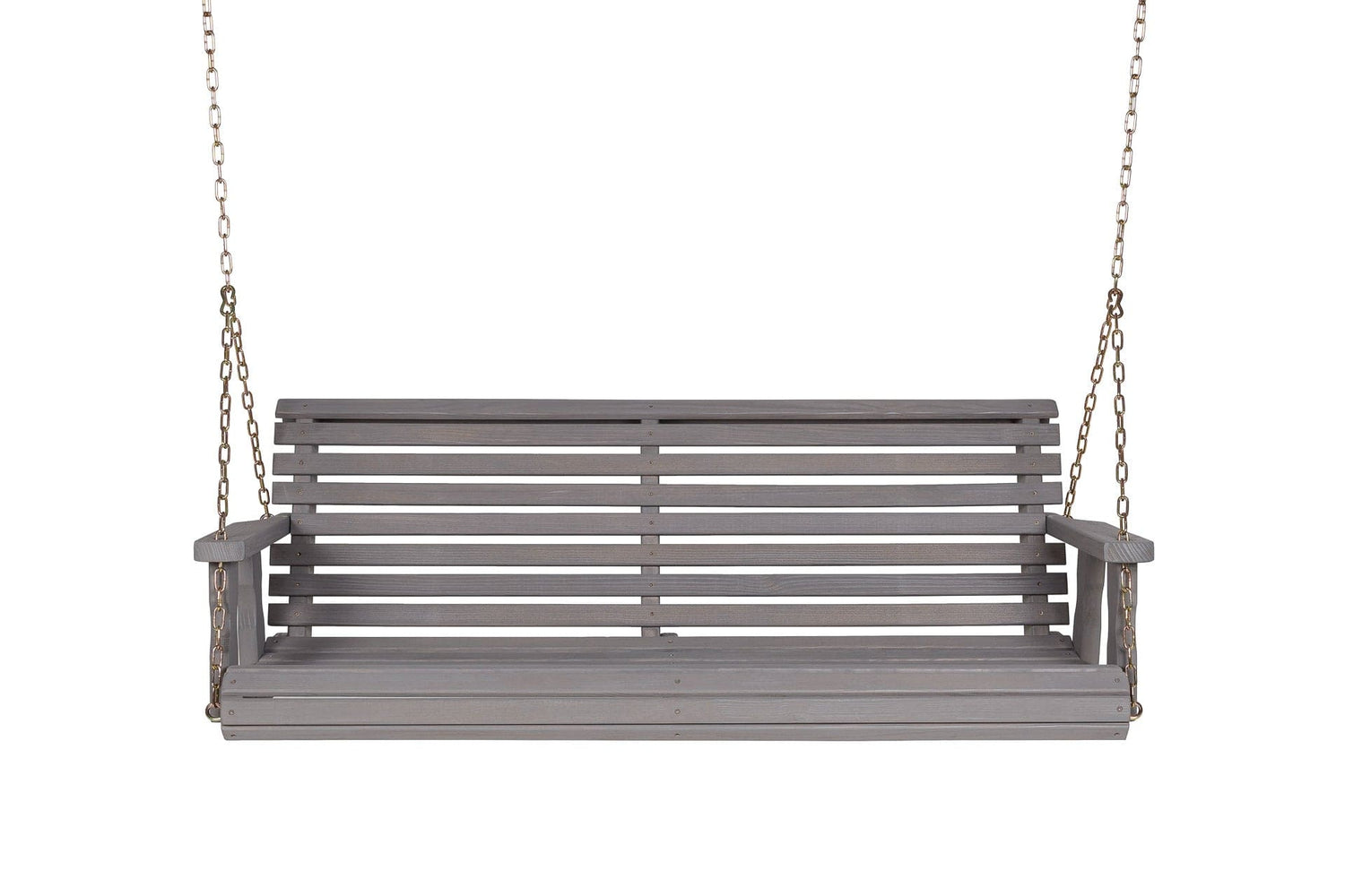 Amish Casual 3 Foot Roll Back Porch Swing in Grey Stain