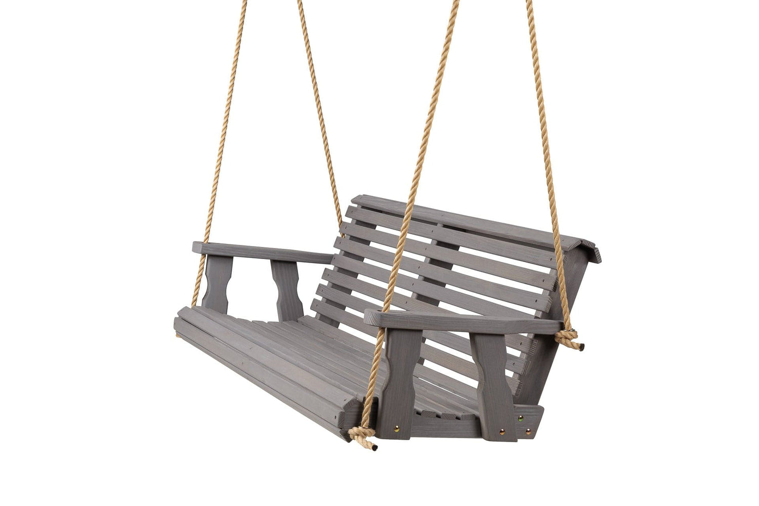 Amish Casual 3 Foot Roll Back Porch Swing in Grey Stain