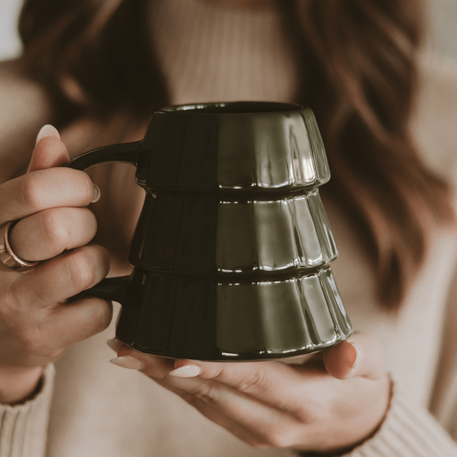 Green Tree 17 oz Figural Coffee Mug