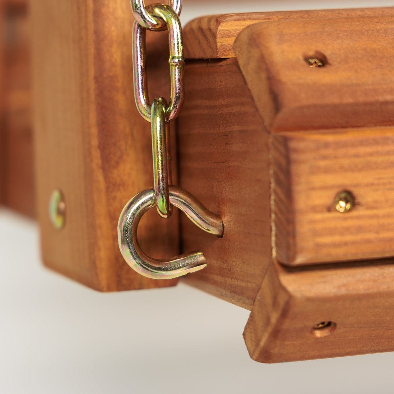 Amish Casual 4 Foot Roll Back Porch Swing in Black Stain with Clearcoat