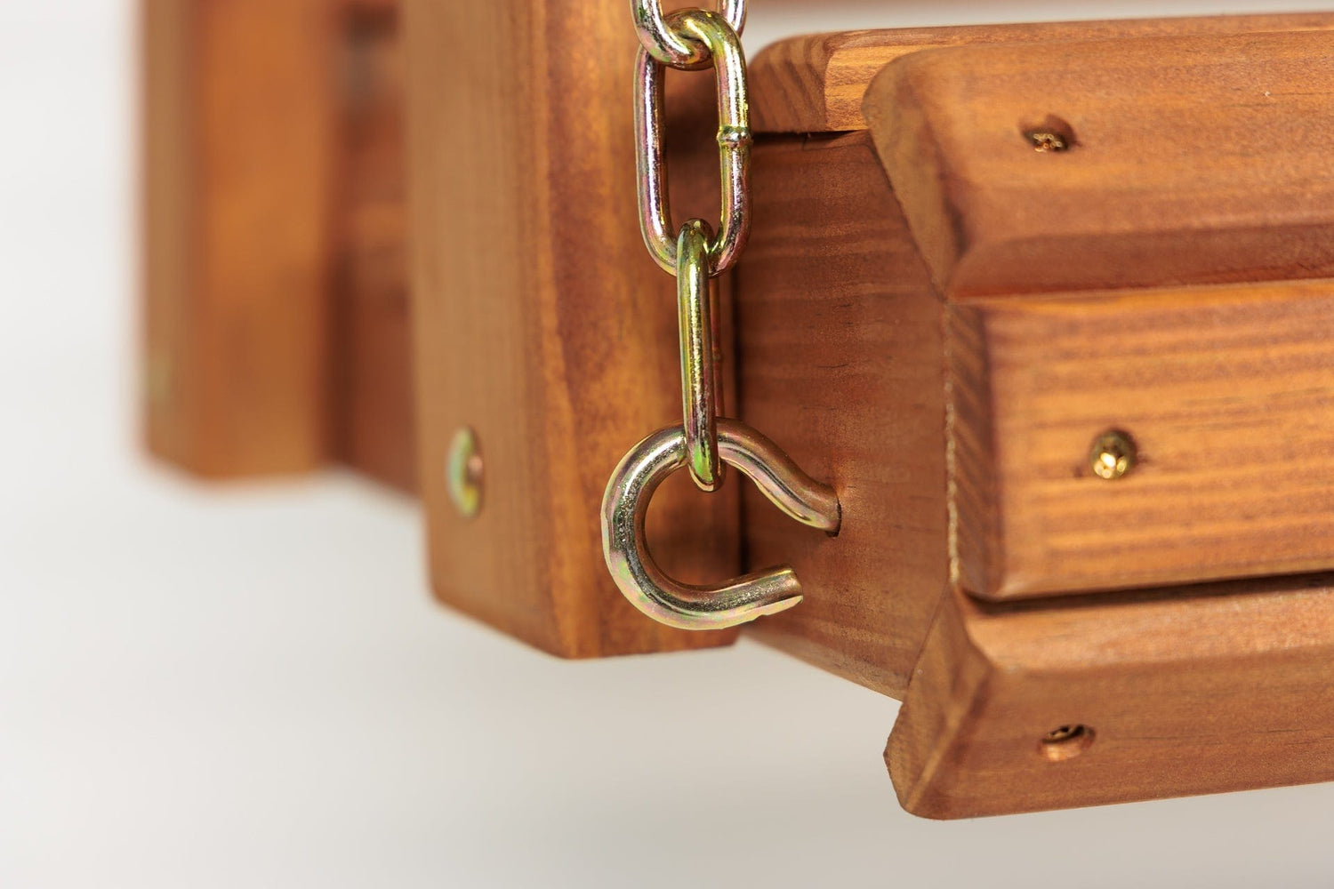 Amish Casual 4 Foot Roll Back Porch Swing in Oak Stain