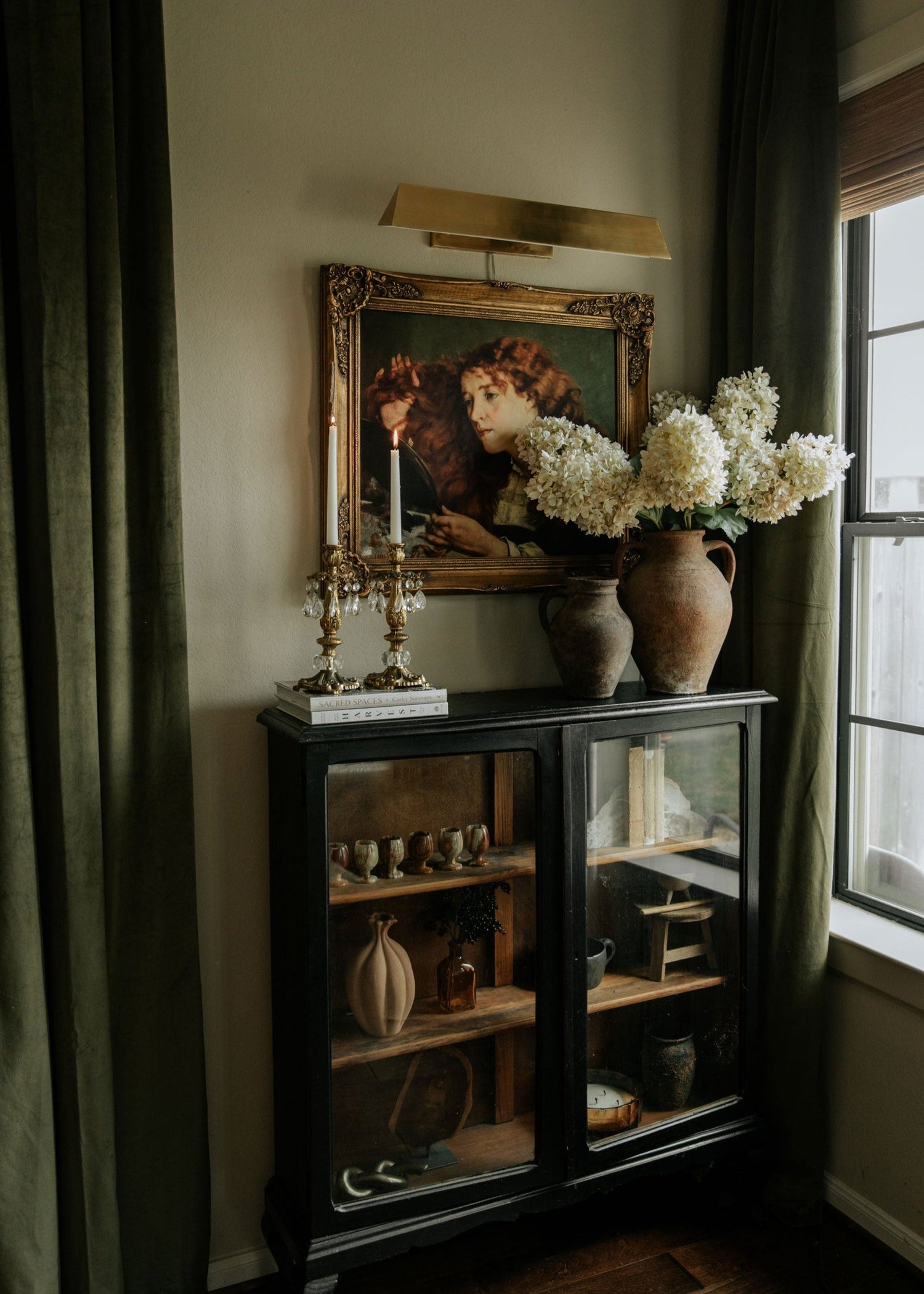 SAVE - Large Deluxe Faux Dried Cone Hydrangea in Parchment