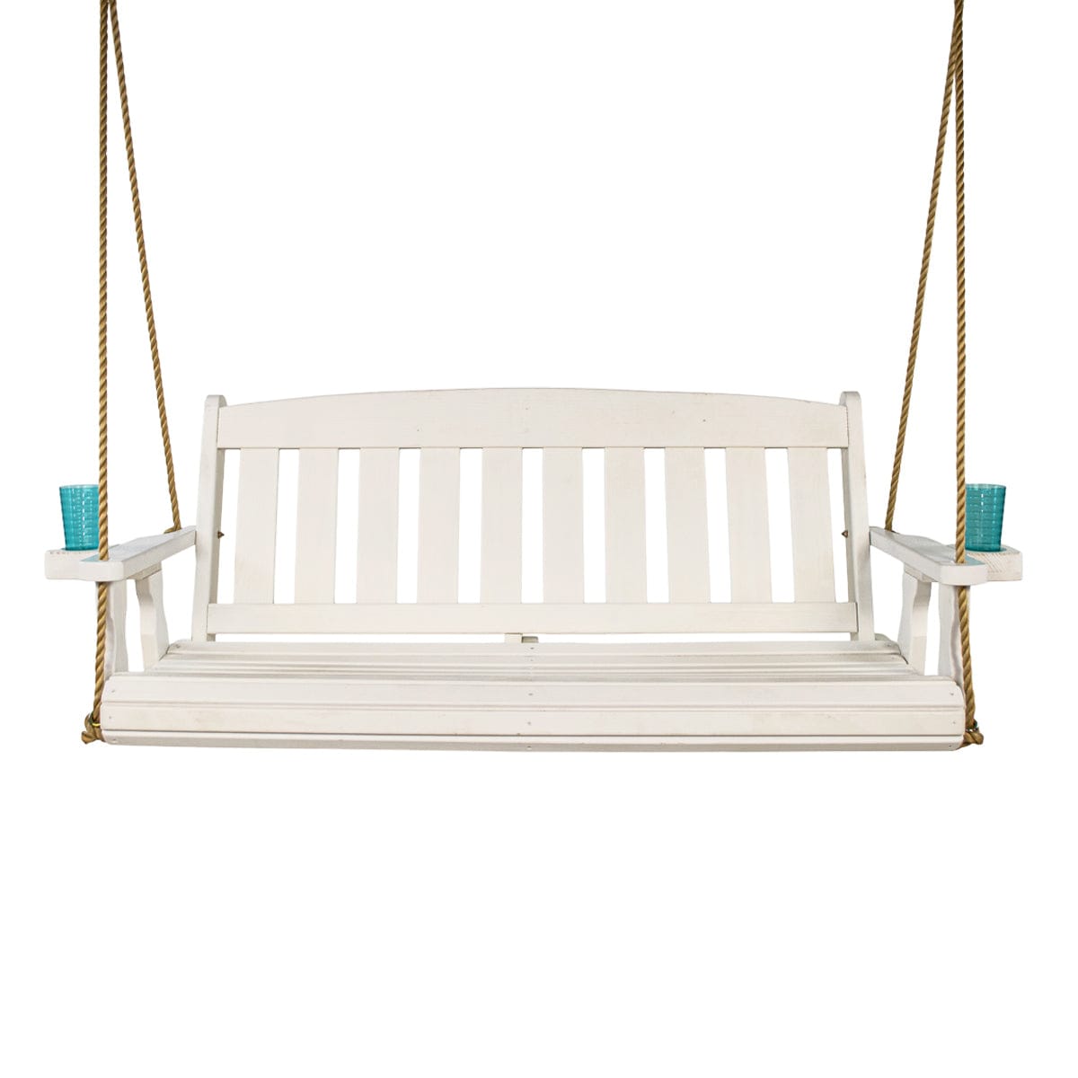 Amish Casual 5 Foot Semi-Solid White Mission Porch Swing