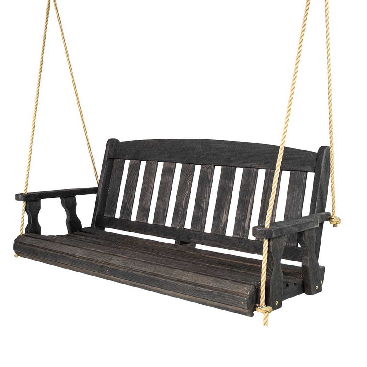 Amish Casual 4 Foot Black Stain Mission Porch Swing