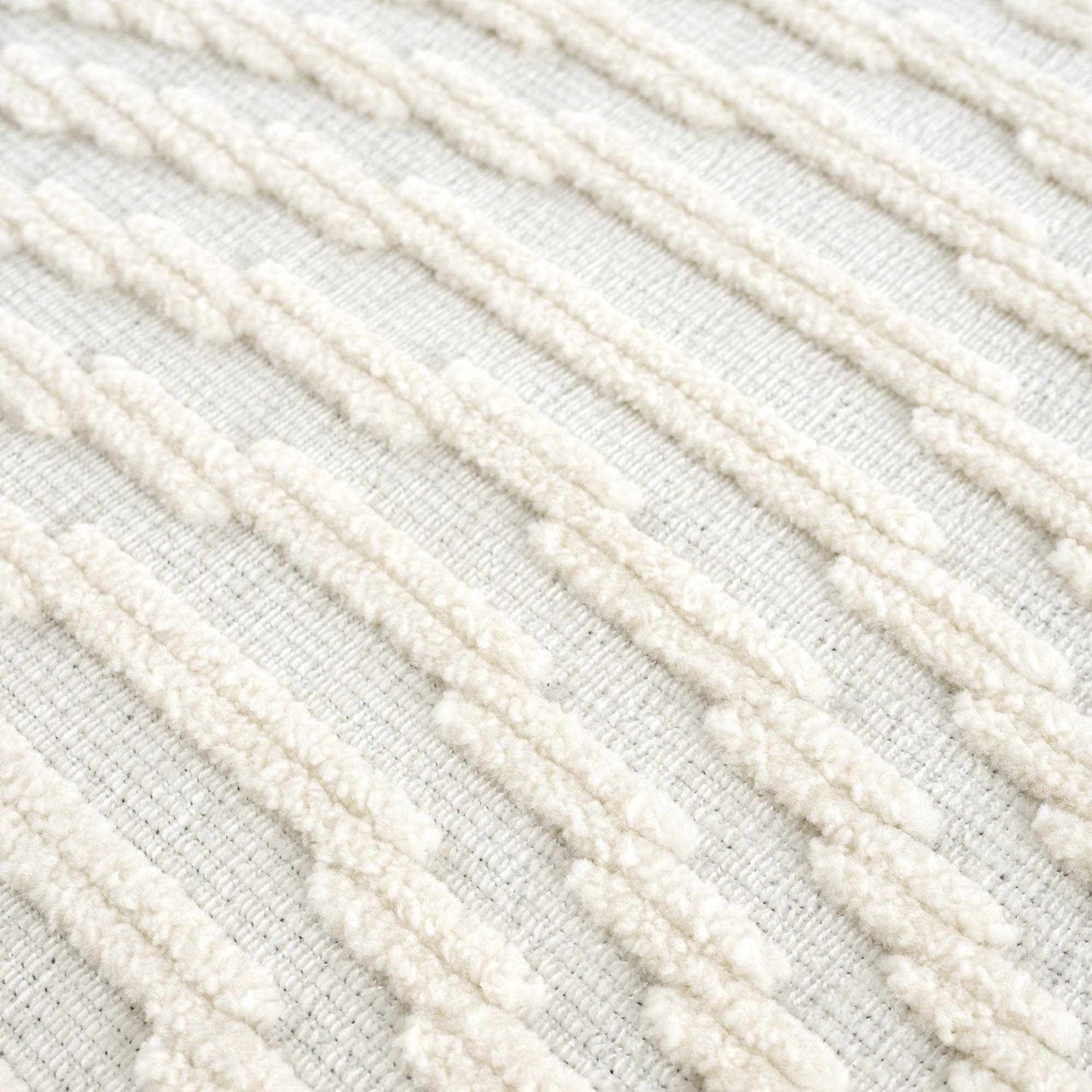 Deron White Washable 3D Rug