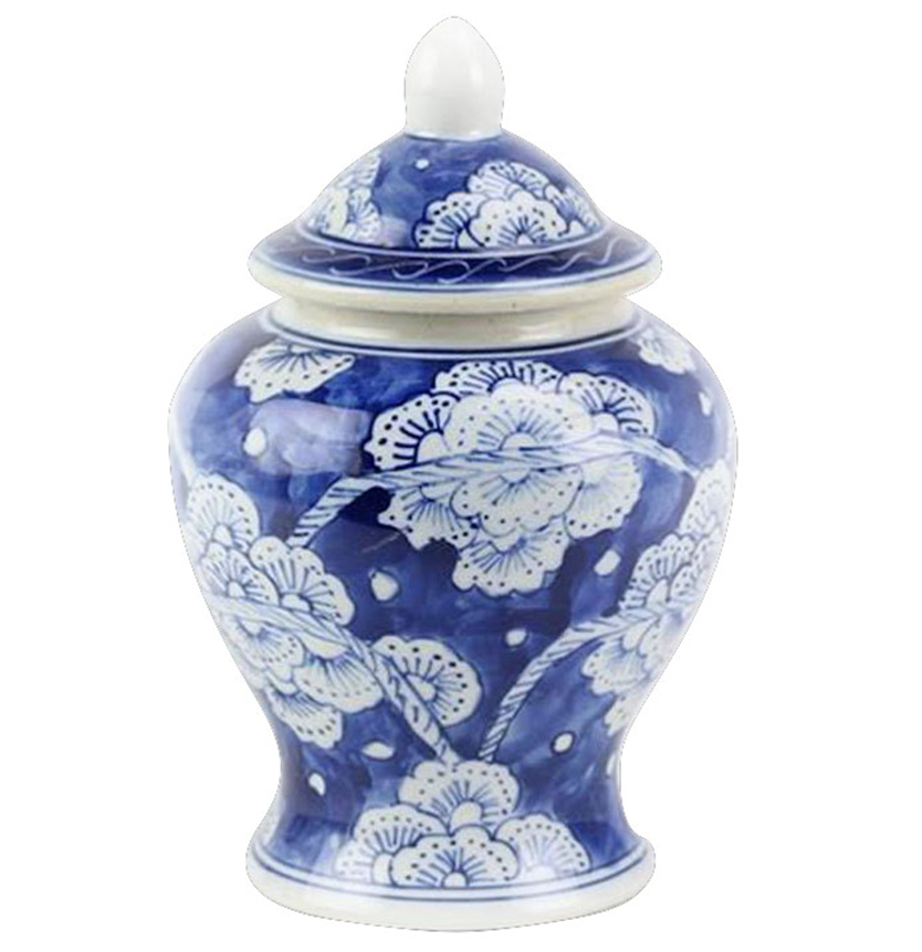 Mini Navy Floral Jar