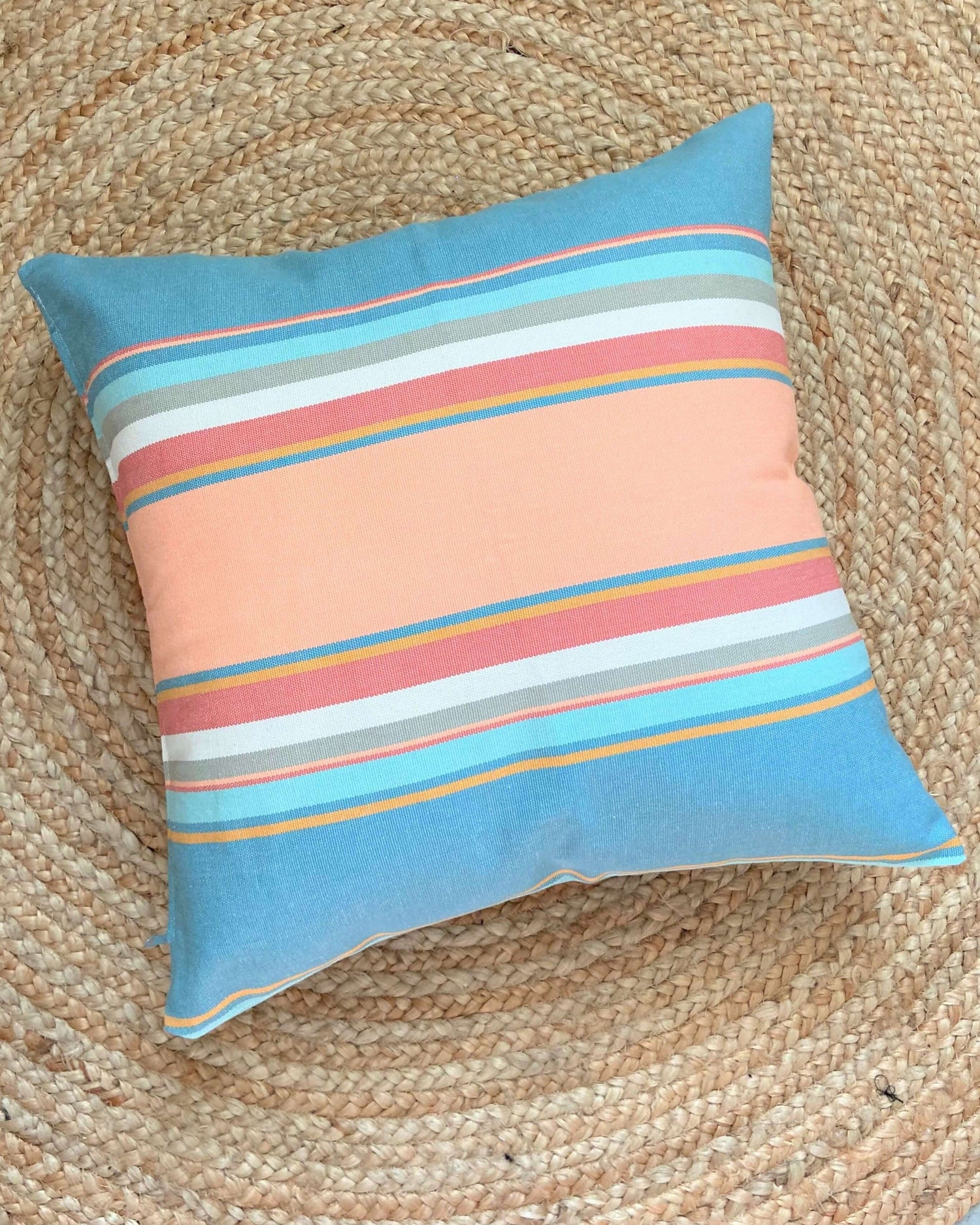 Striped Pink and Light Blue Cotton Hammock