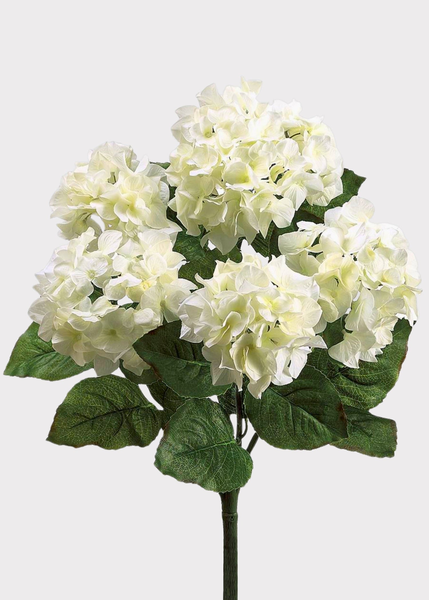 Fake Blooming Hydrangea Bush in Cream White - 22