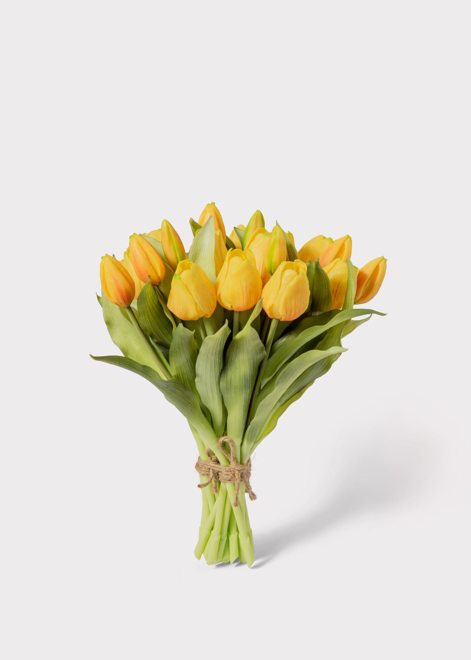 Yellow Tulip Artificial Flower Bouquet - 11.75