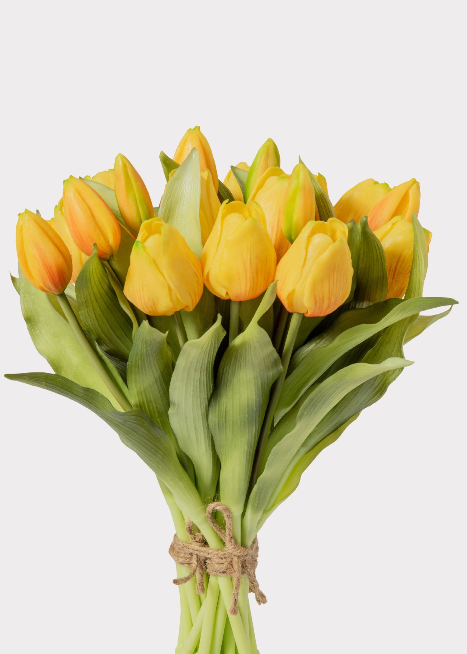 Yellow Tulip Artificial Flower Bouquet - 11.75