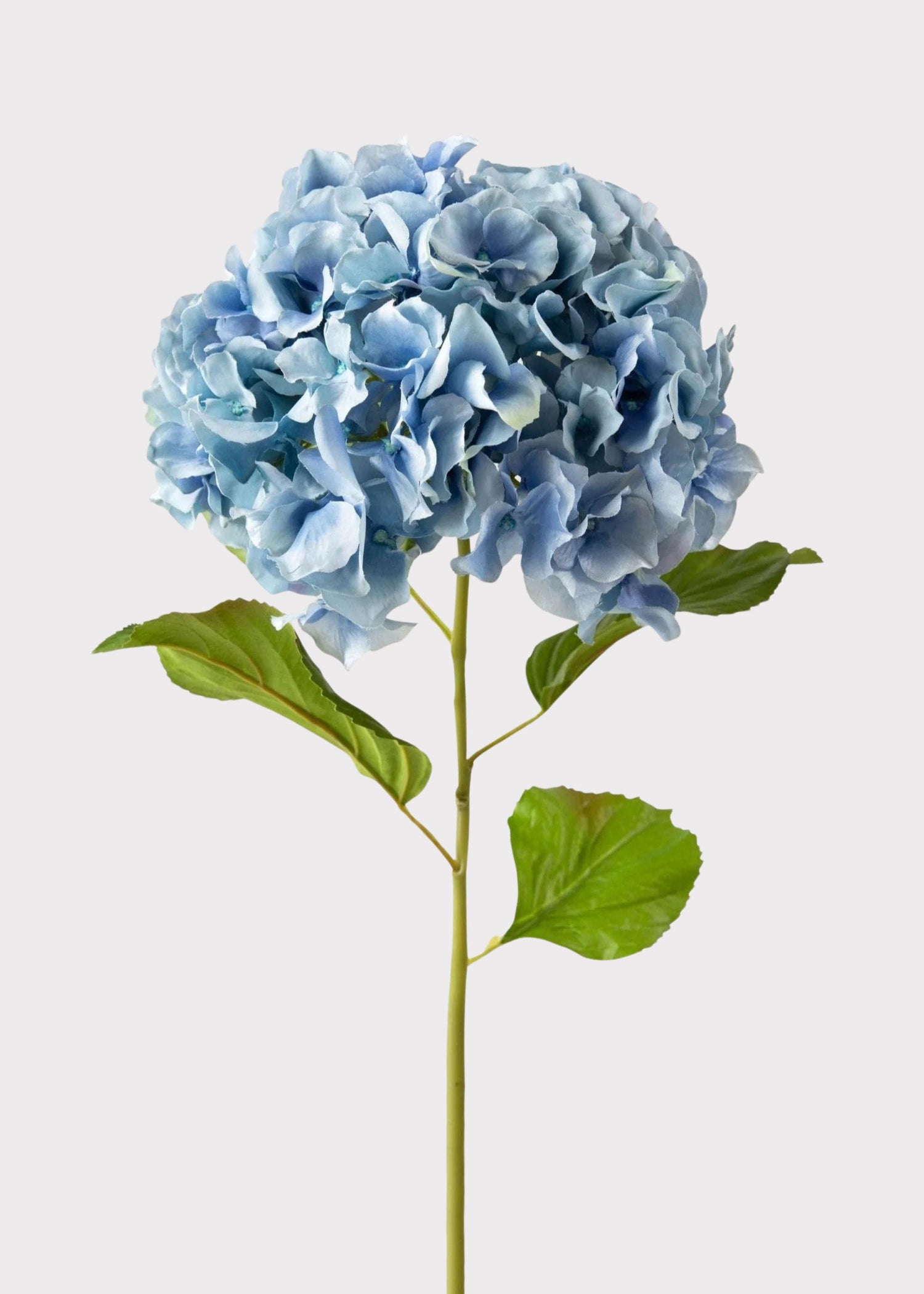 Tall Powder Blue Faux Hydrangea Flower - 45
