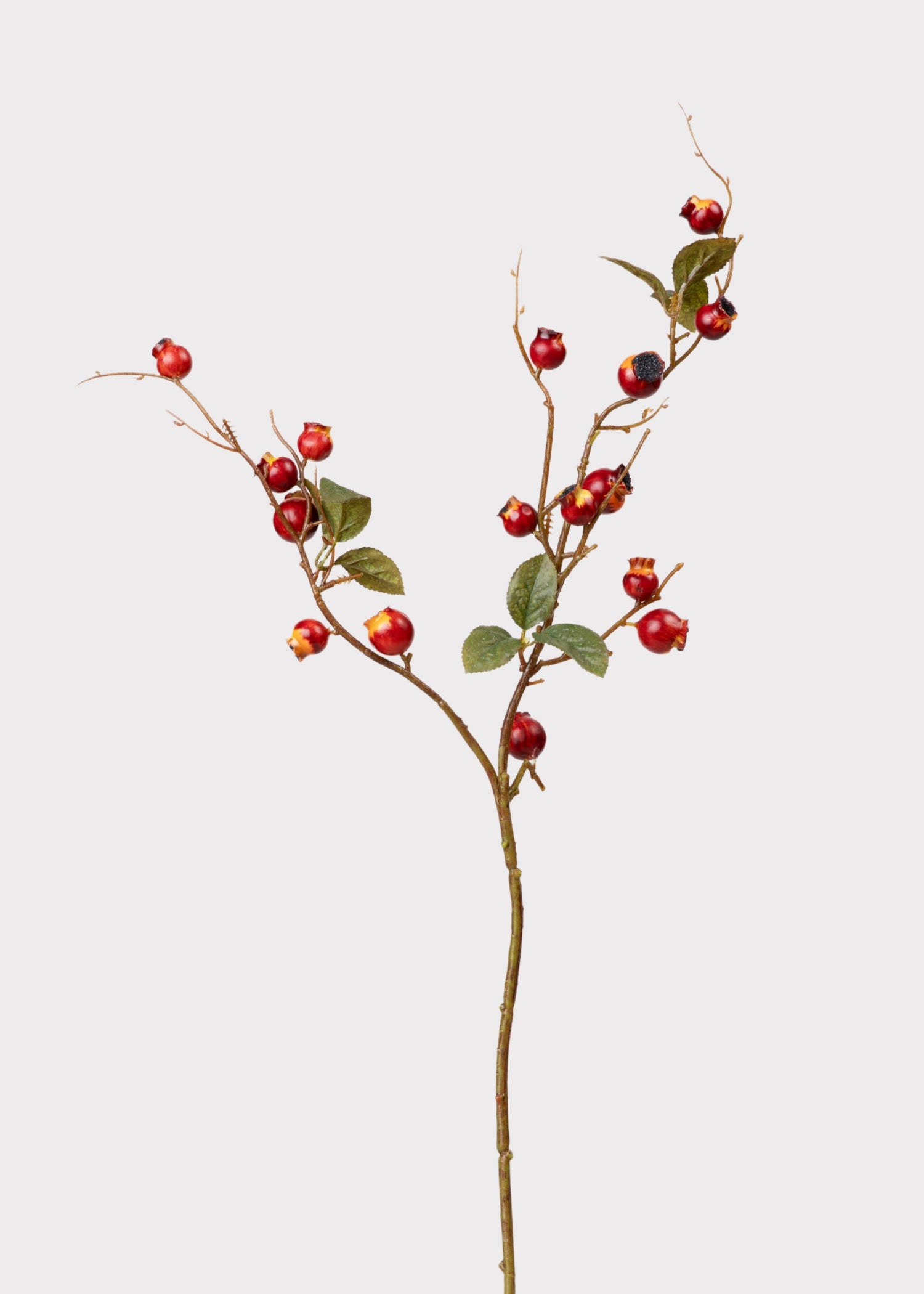 Artificial Crabapple Berry Branch - 30