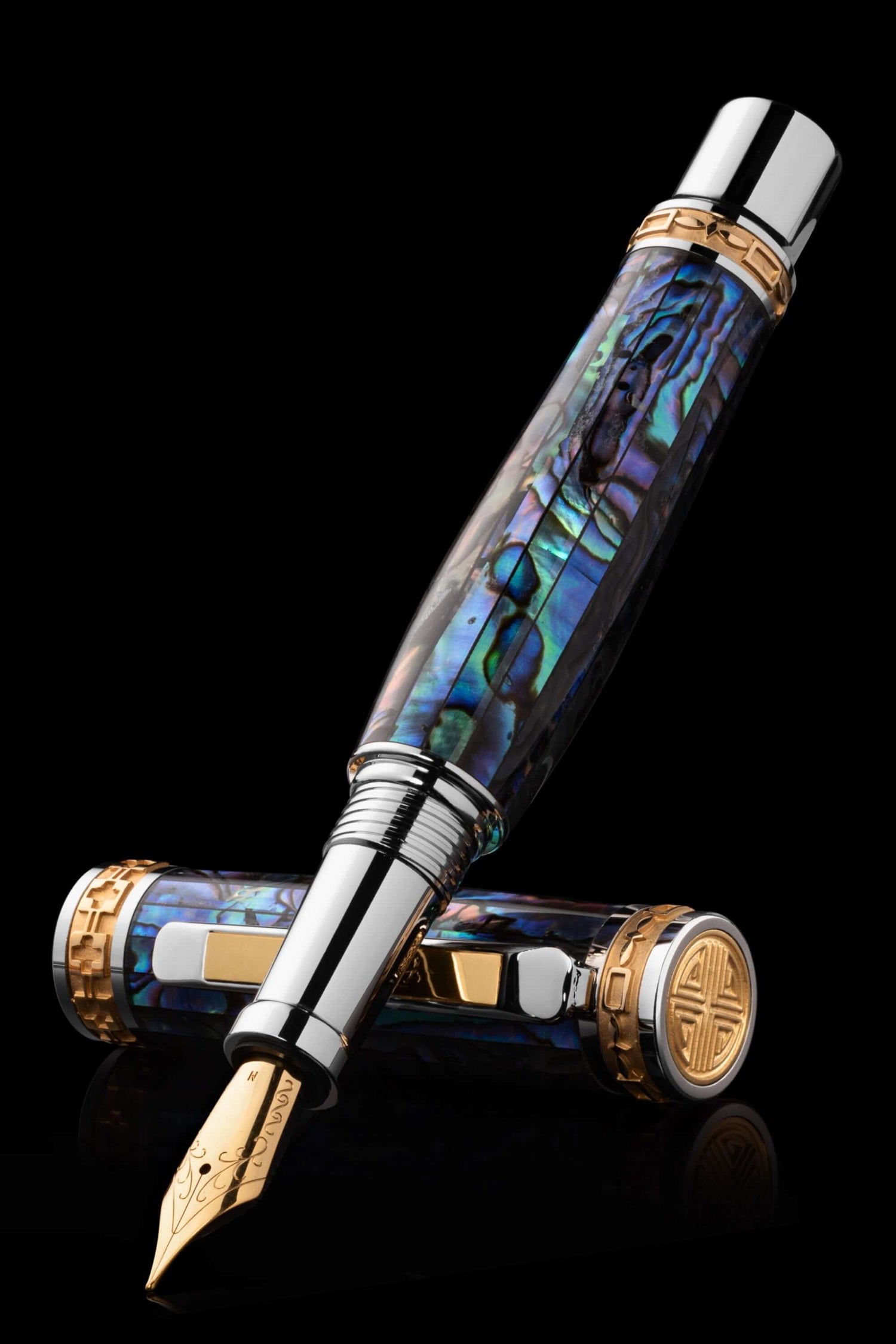 Closer Blue Abalone Shell Fountain Pen
