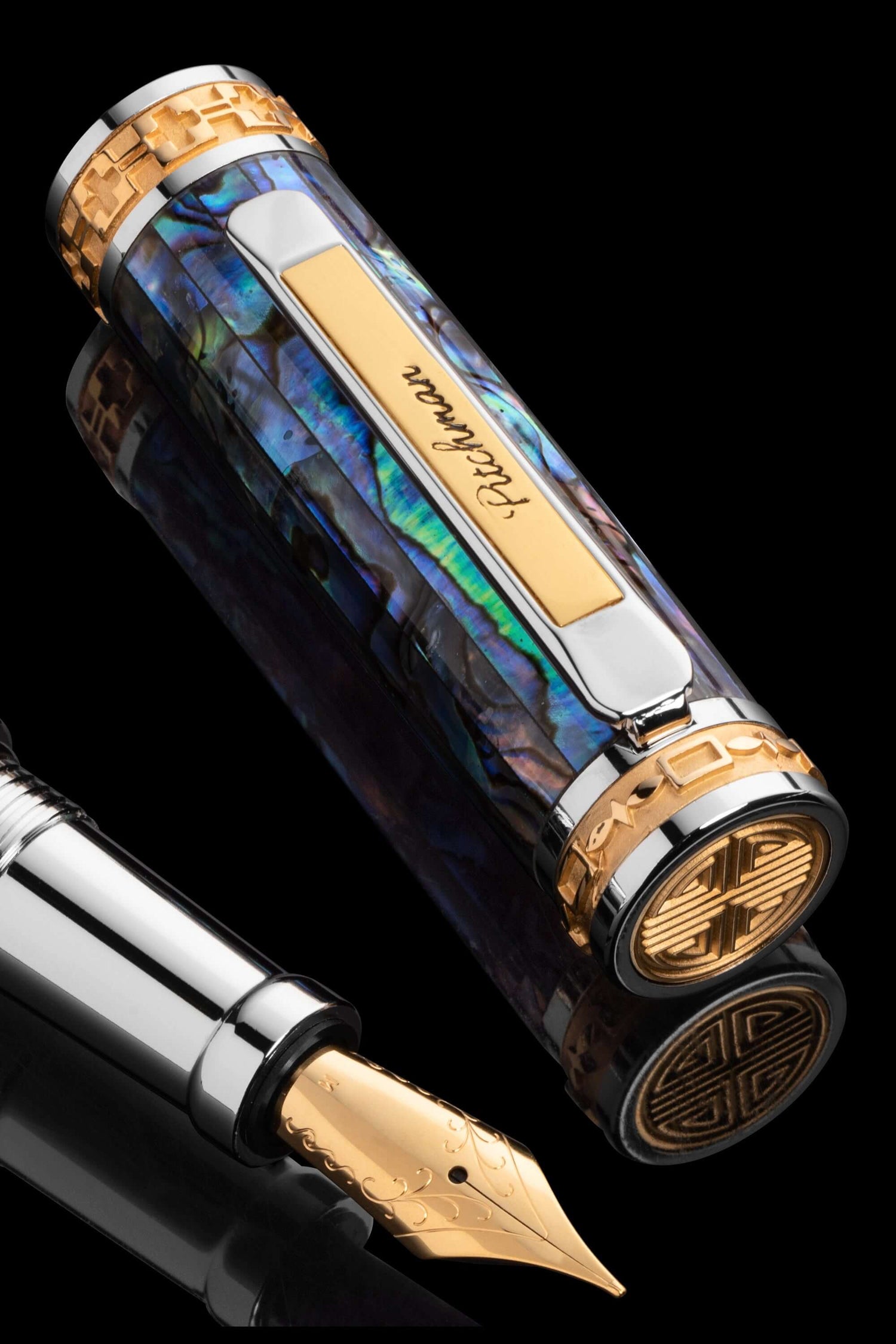 Closer Blue Abalone Shell Fountain Pen