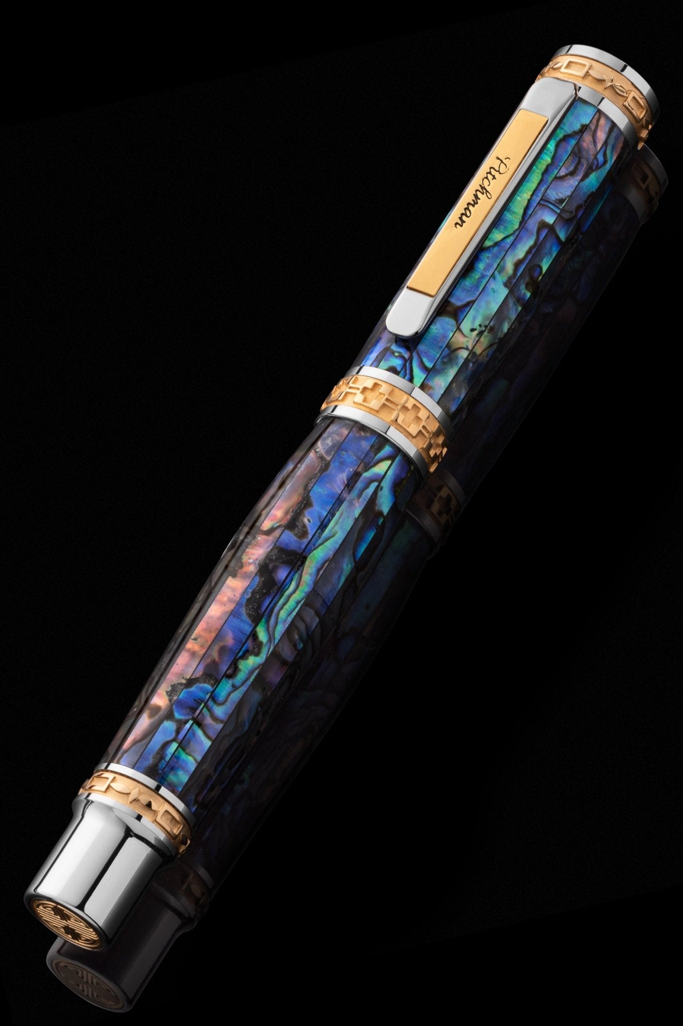 Closer Blue Abalone Shell Rollerball Pen