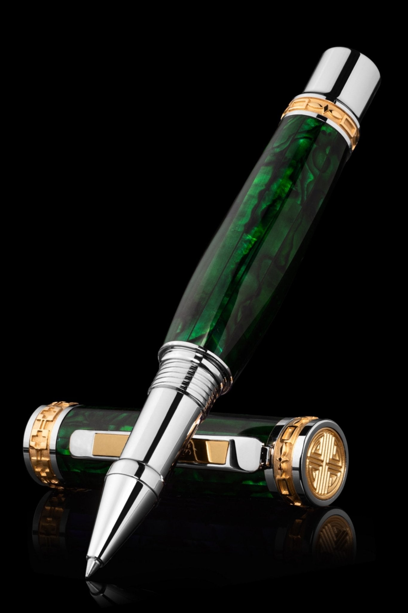 Closer Emerald Abalone Shell Rollerball Pen