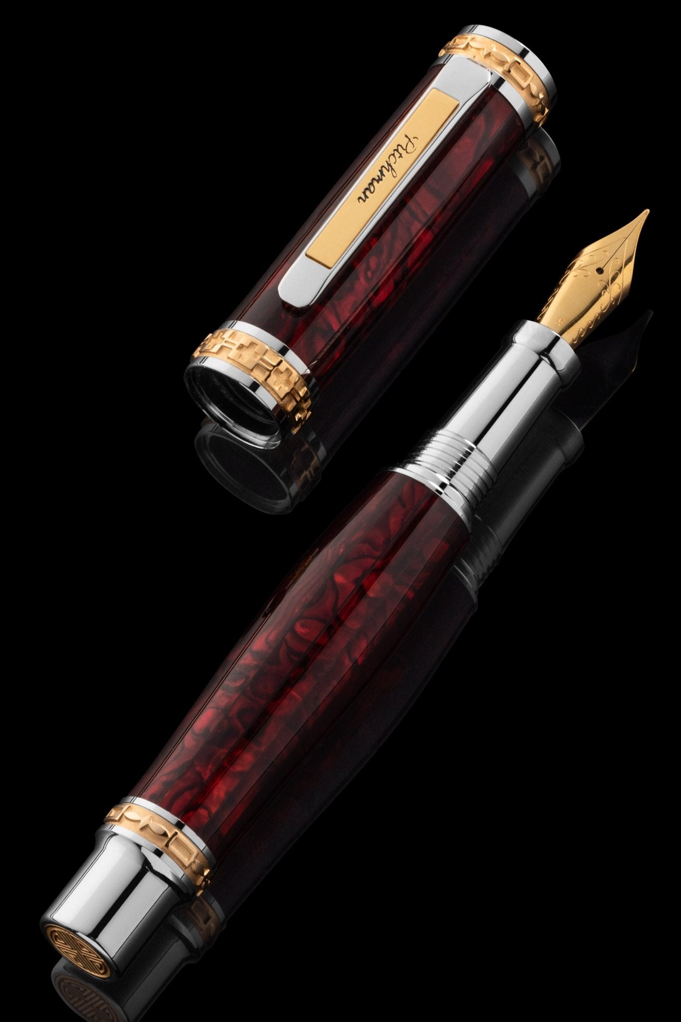 Closer Red Abalone Shell Fountain Pen
