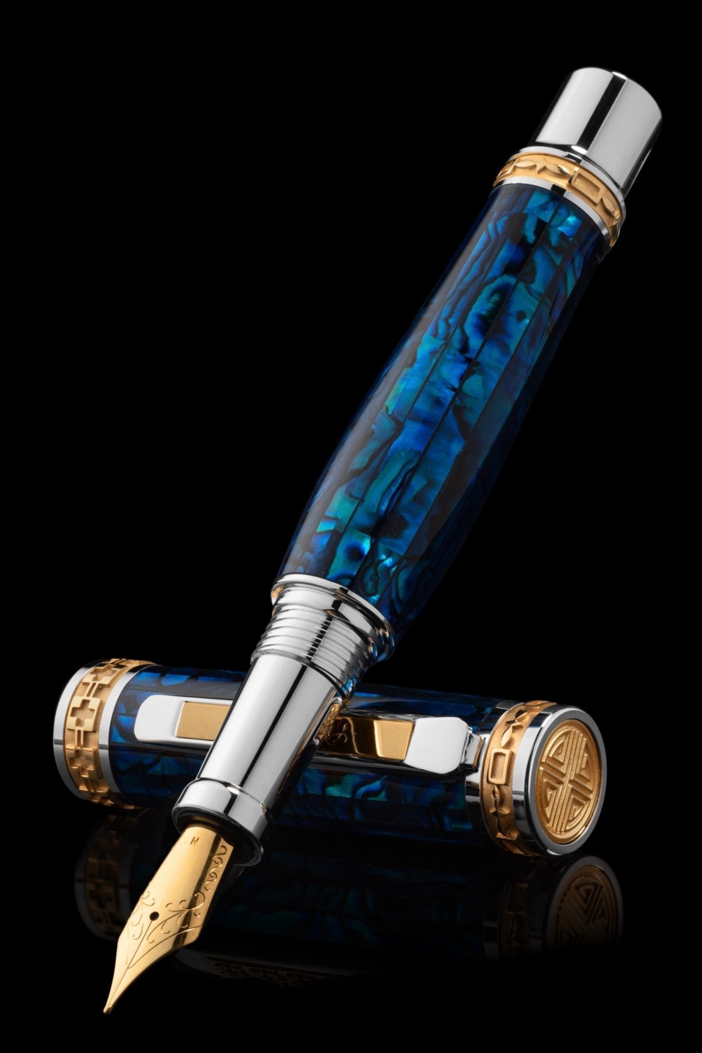 Closer LUXE Sapphire Abalone Shell Fountain Pen