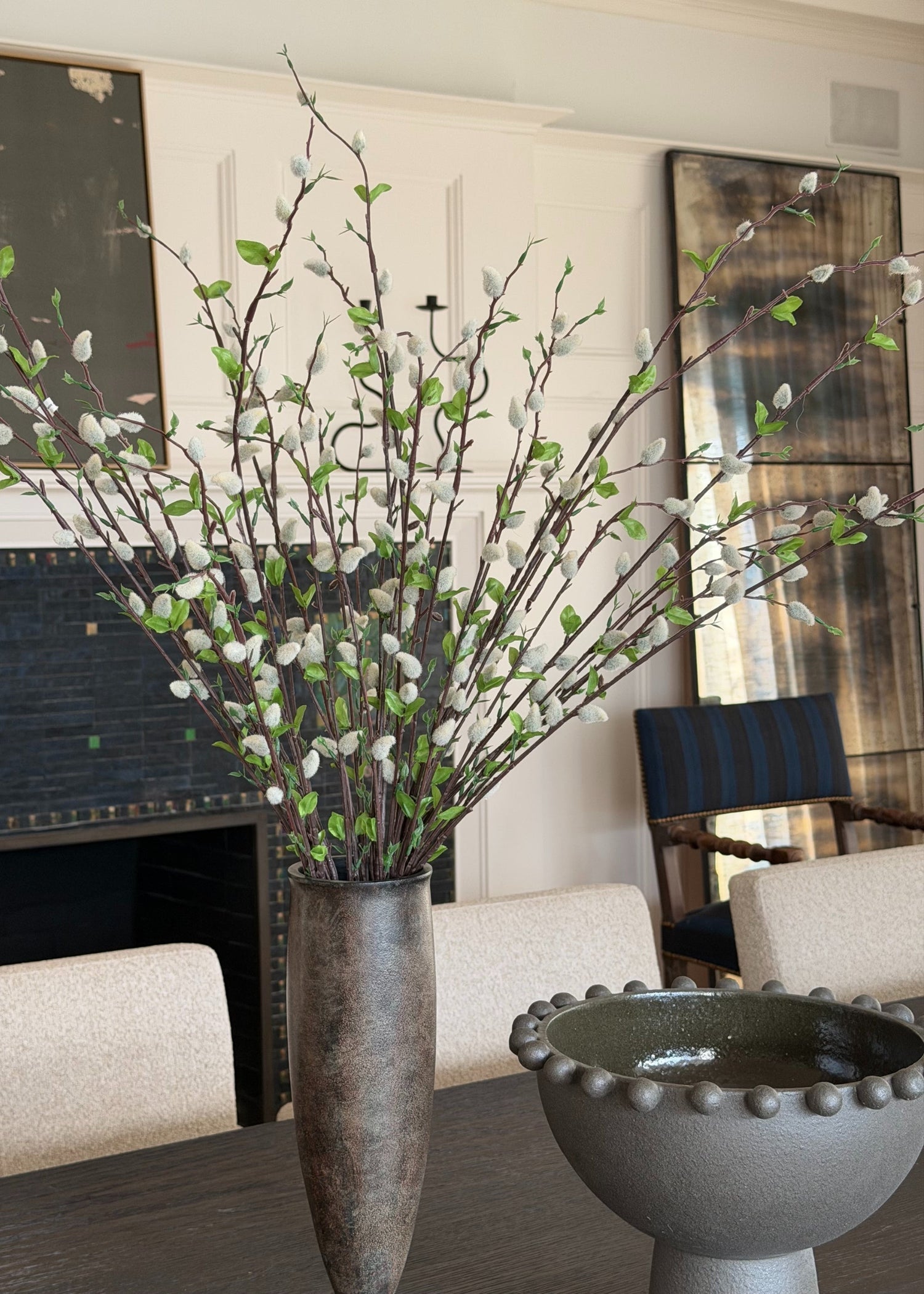 Artificial Pussy Willow Spray - 37