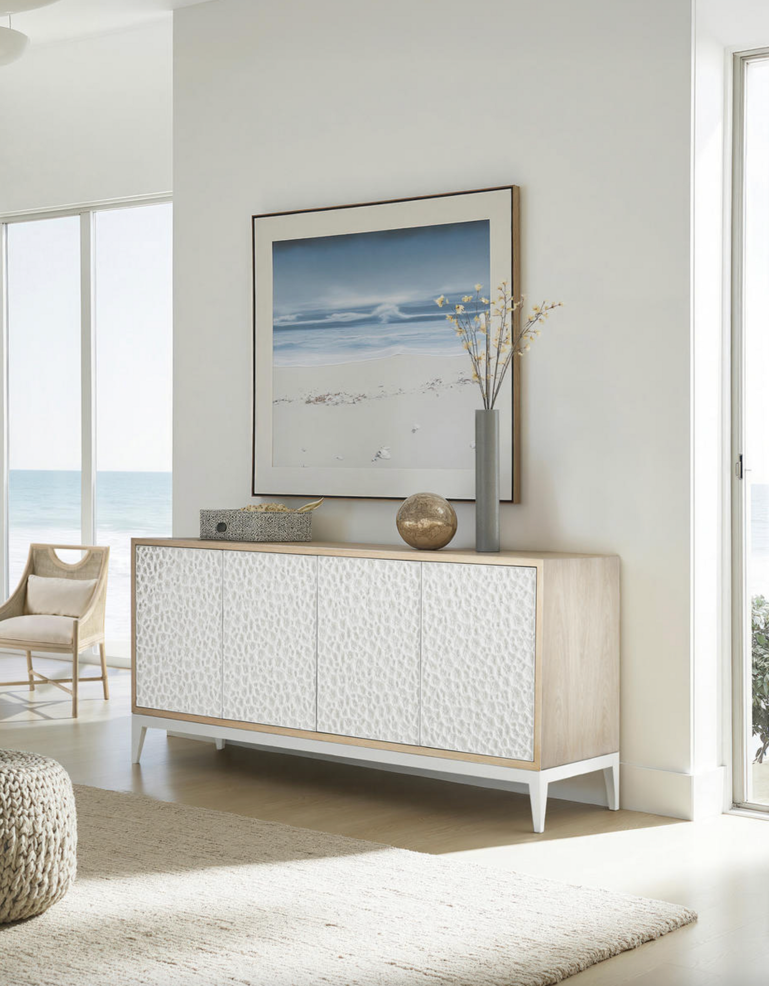 Water Pelagic Sculpted Credenza