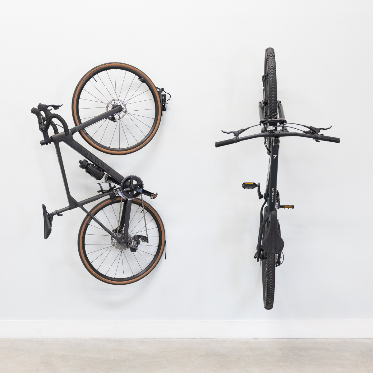 Swivel Mount Bike Storage Rack | 2 Bike Garage Wall Hooks