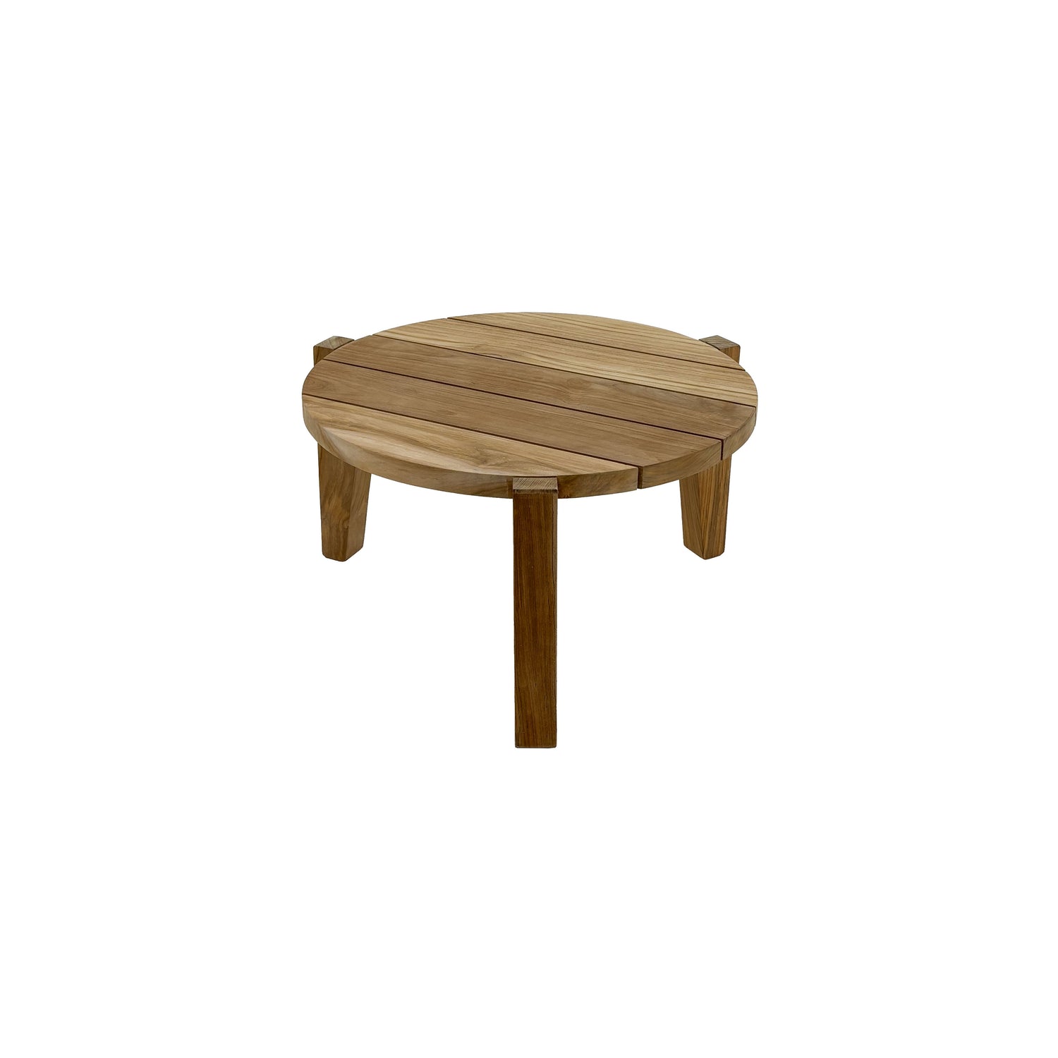 Carlsbad Natural Teak Wood Circular Coffee Table - 25-33